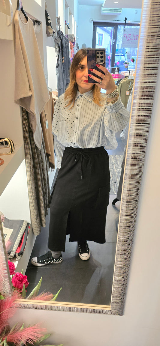Gonna cargo Jersey nera
