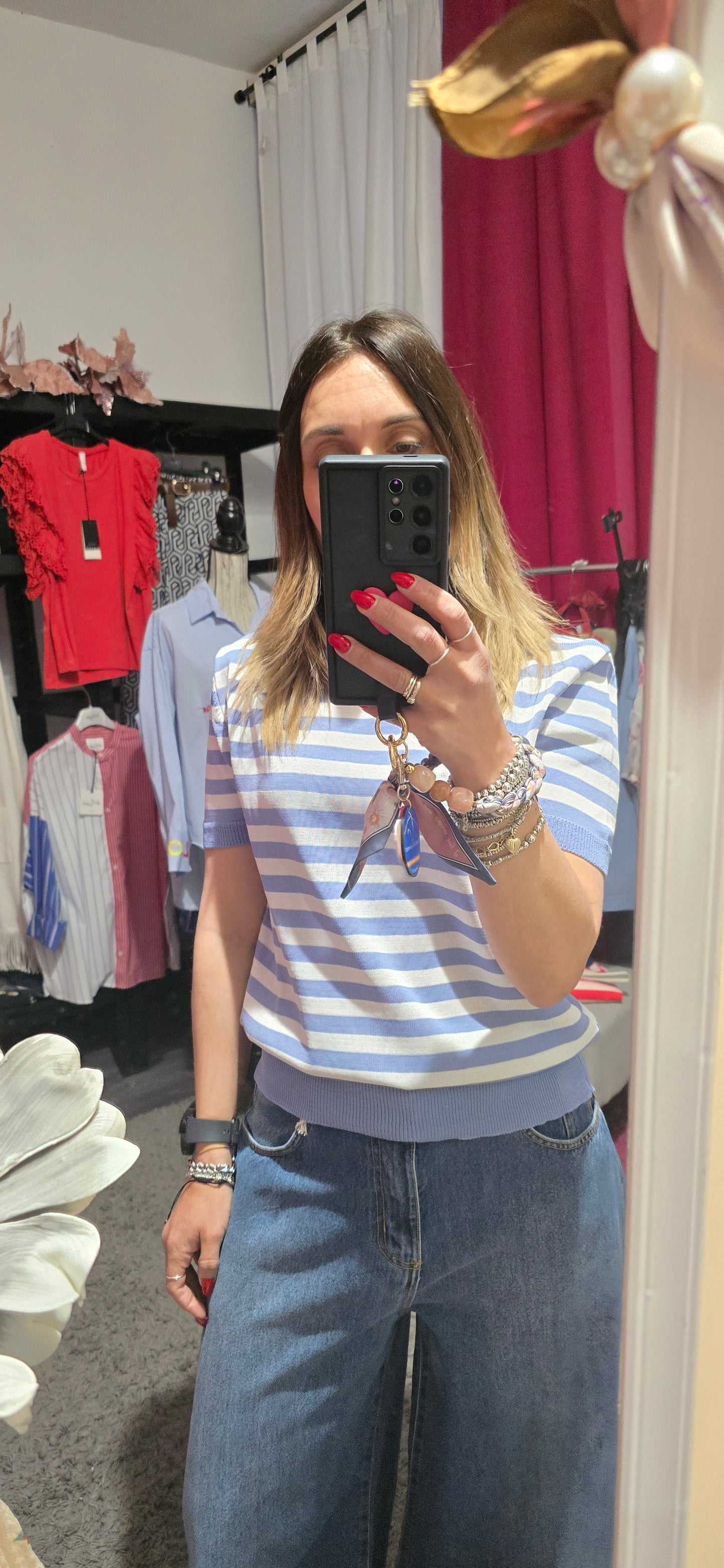 T shirt in filo righe
