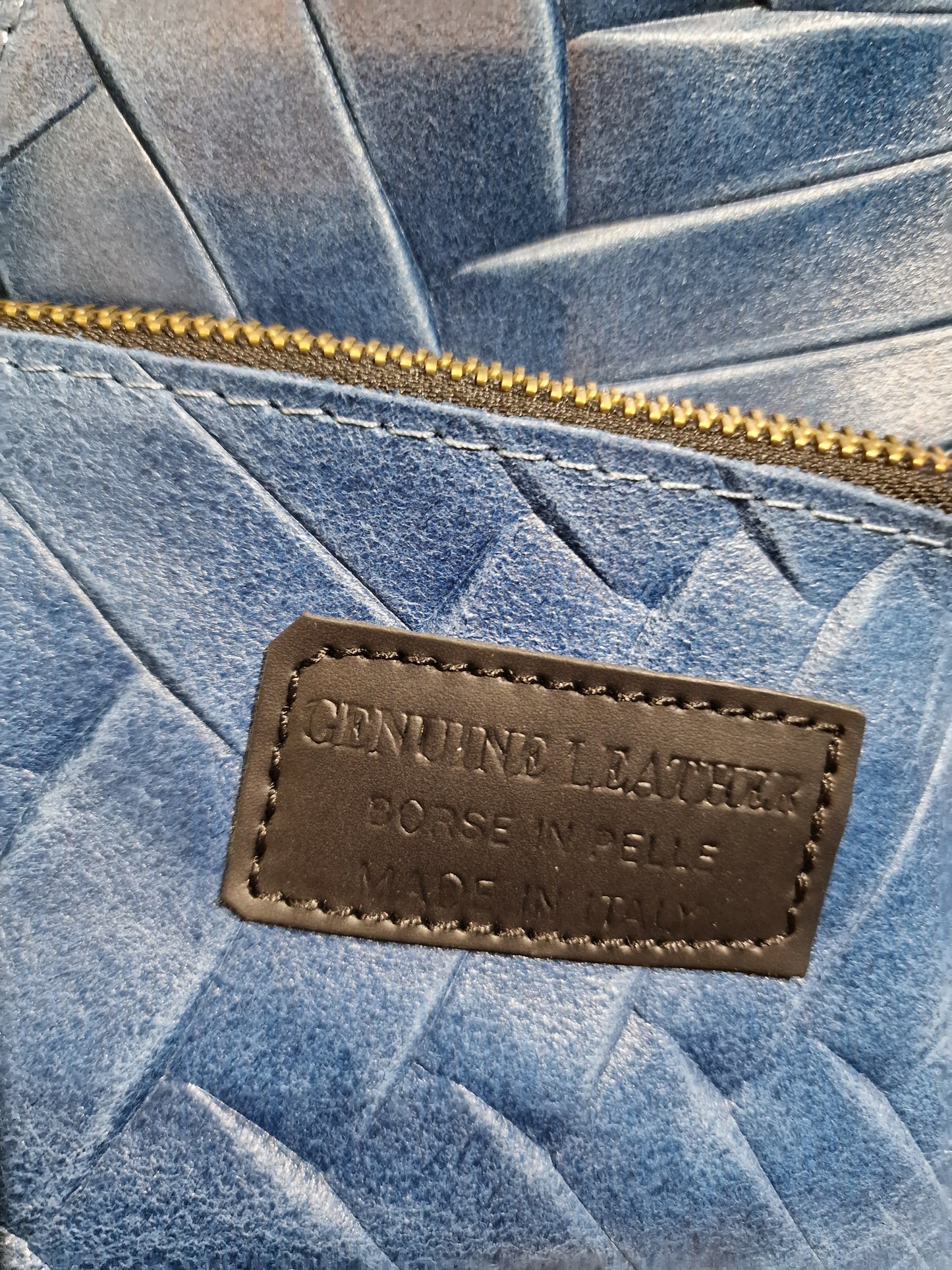 Shopping bag in pelle jeans