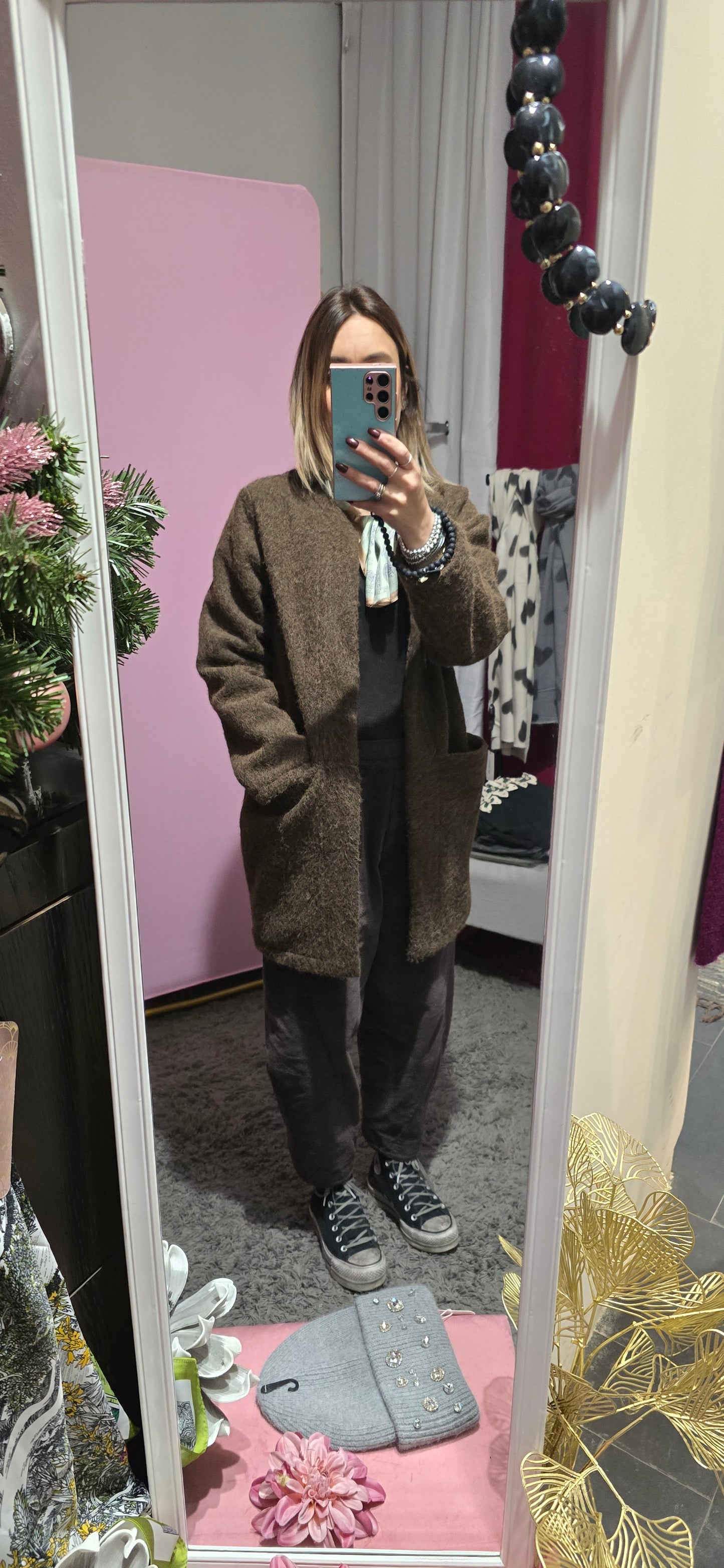 Cappotto aperto moro