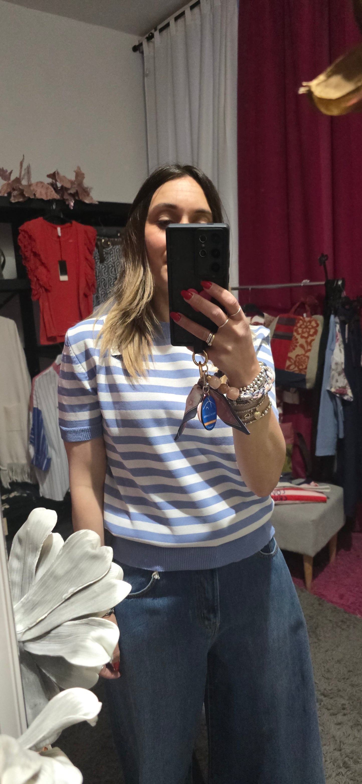 T shirt in filo righe