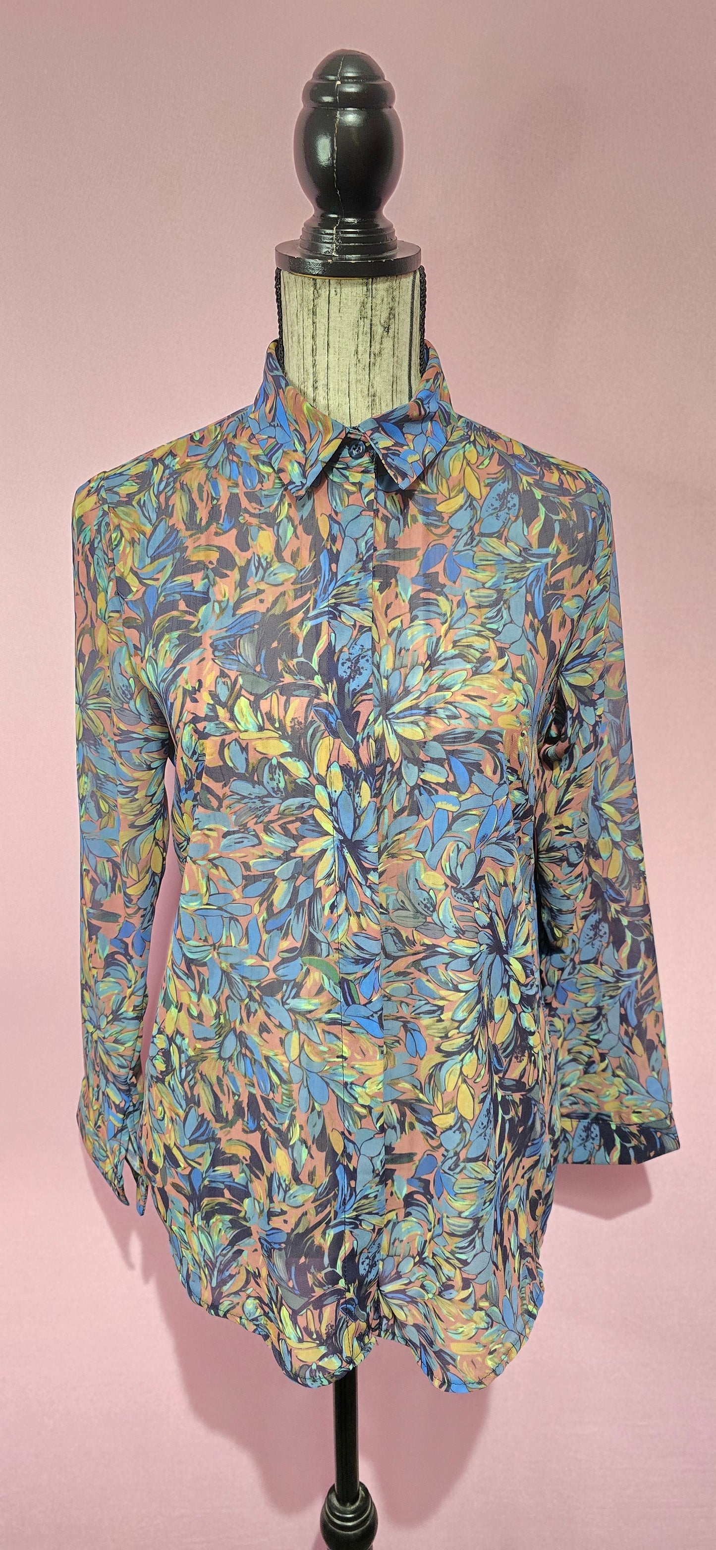 Camicia foglie salmone