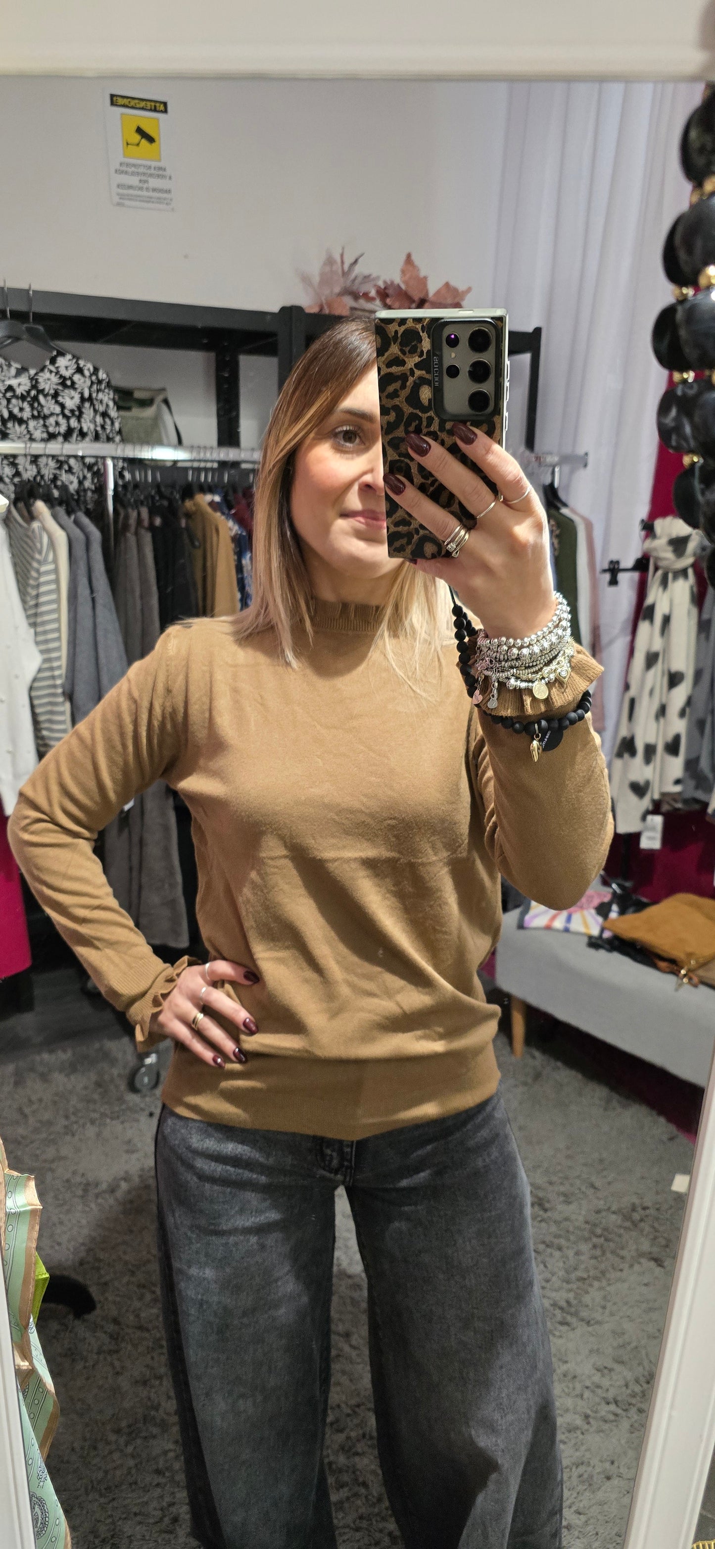 Lupetto voila' cuoio