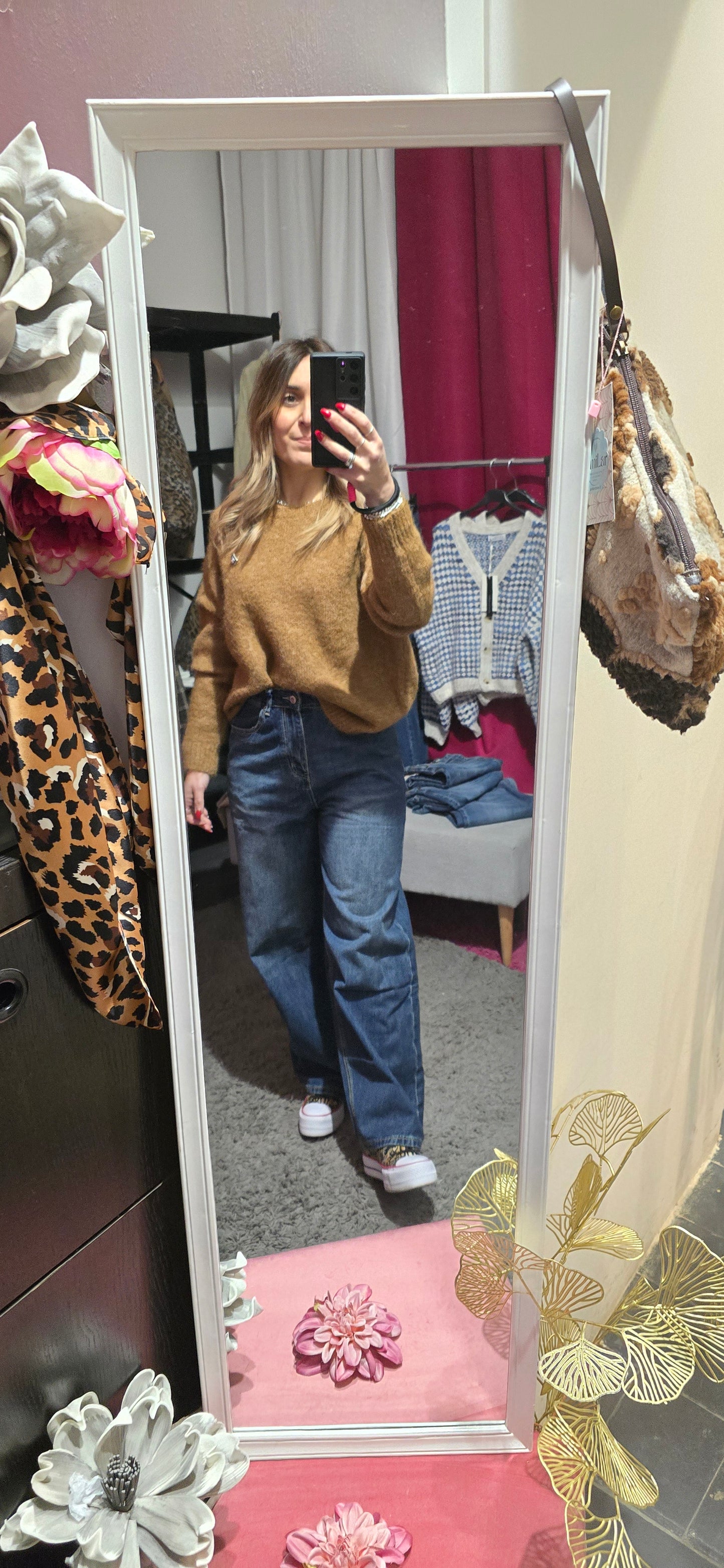 Jeans palazzo cuori