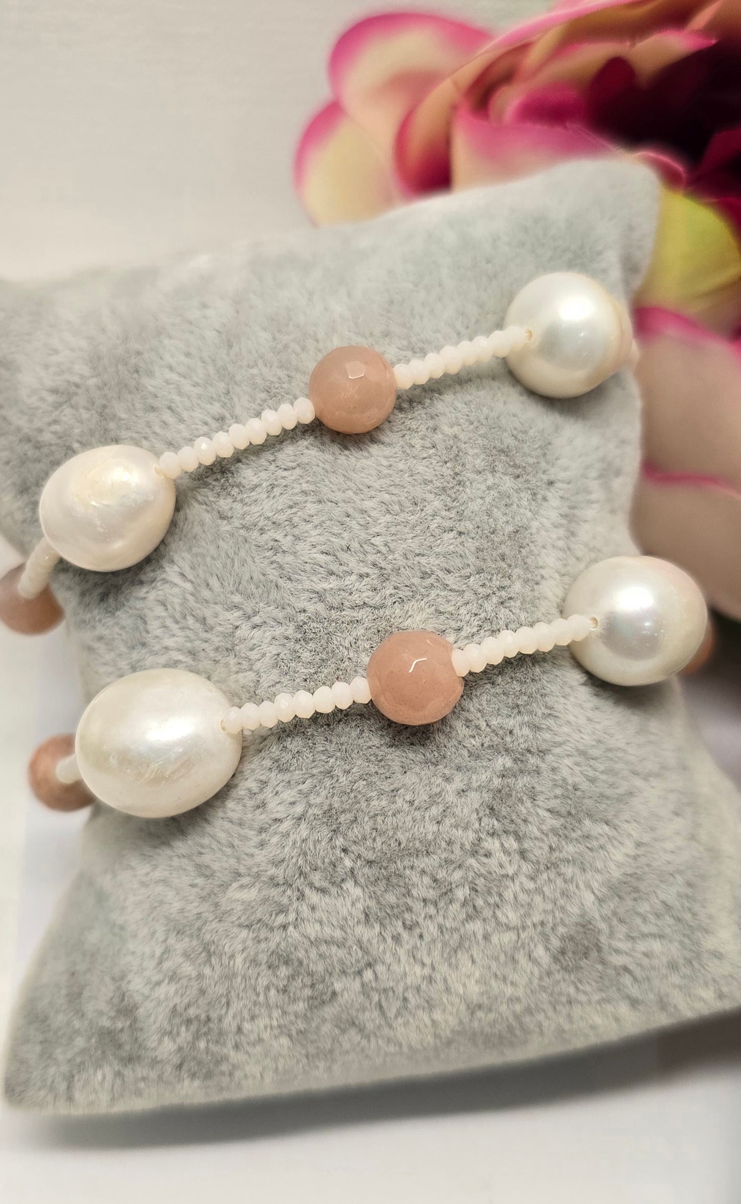 Bracciale pietre dure bianco