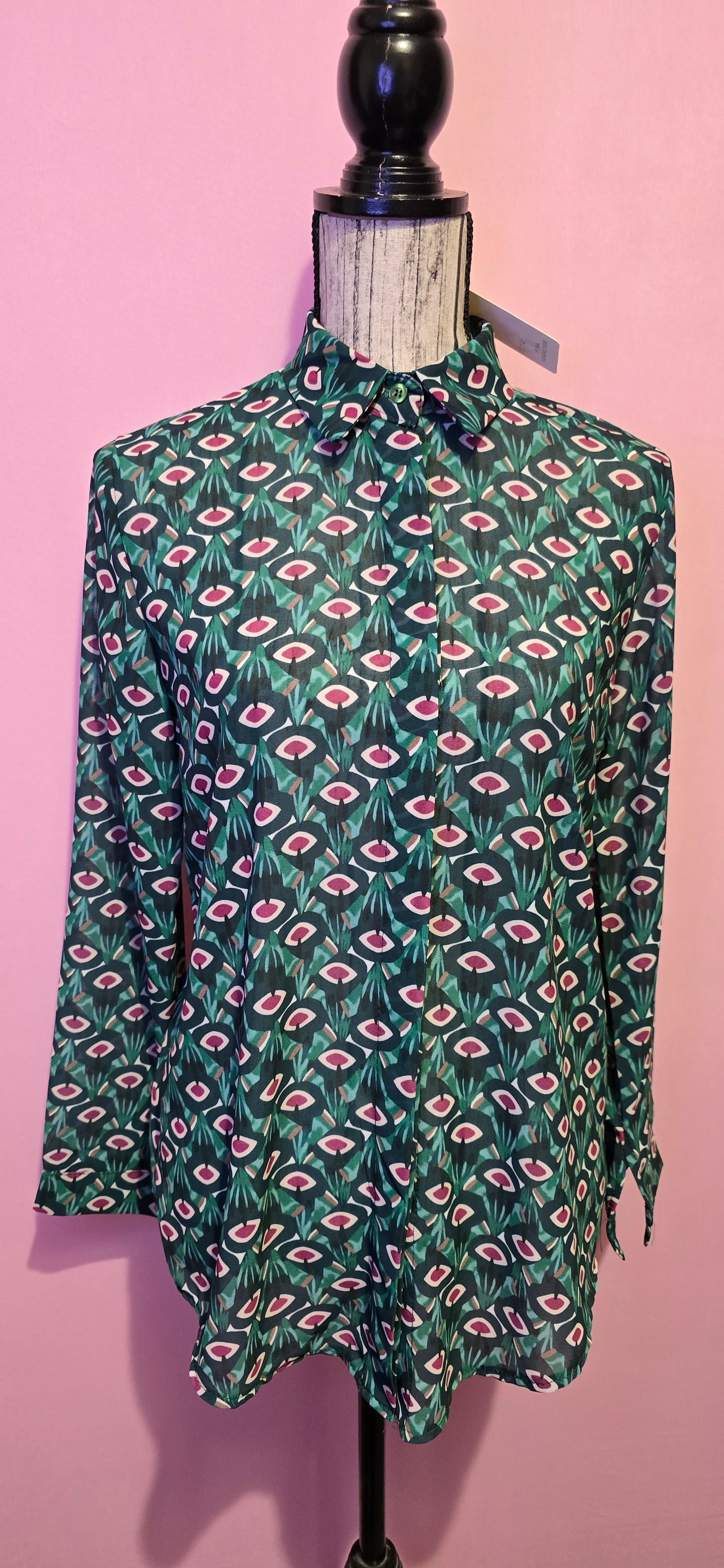 Camicia verde fucsia