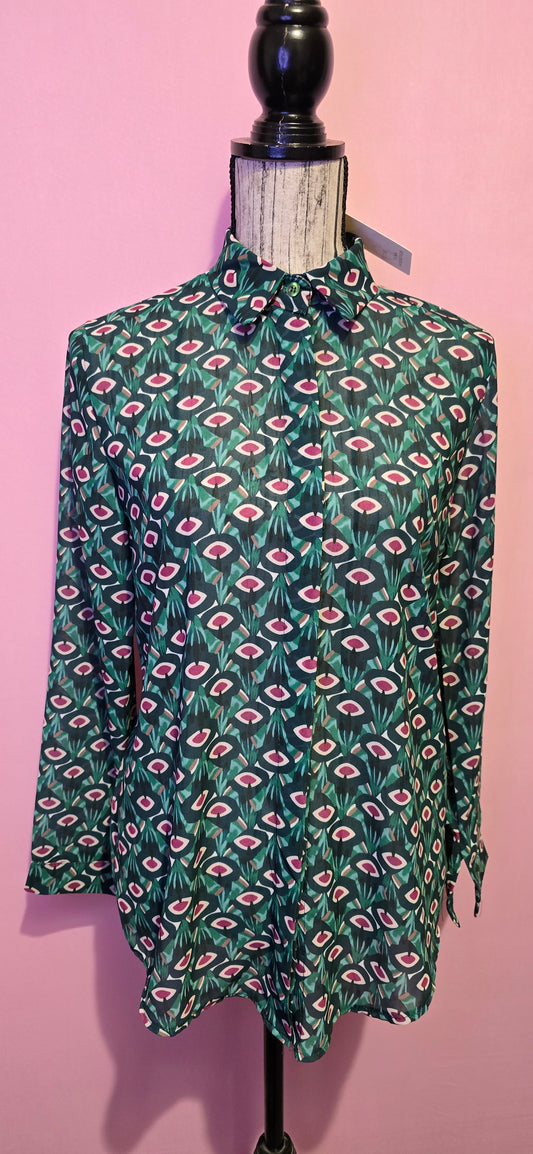 Camicia verde fucsia