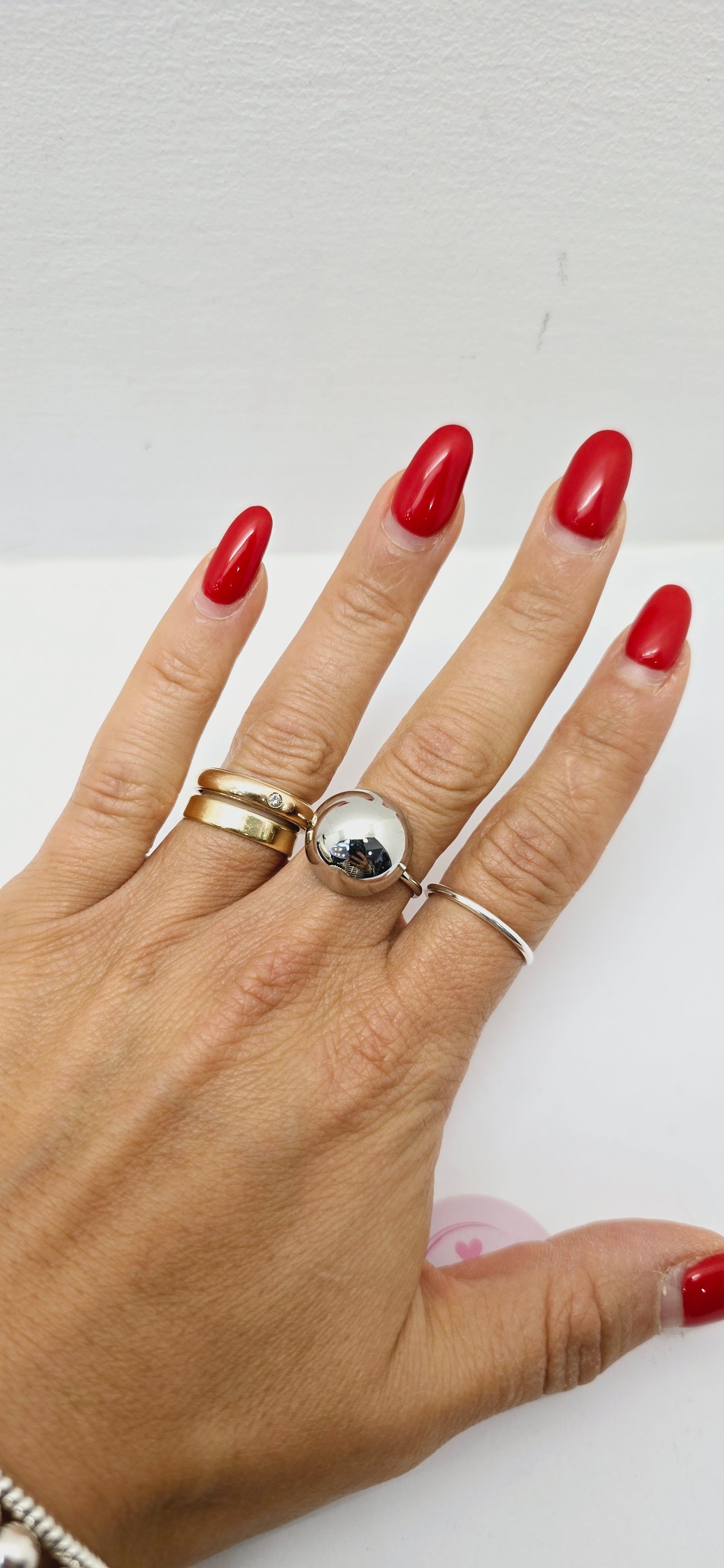 Anello sfera silver