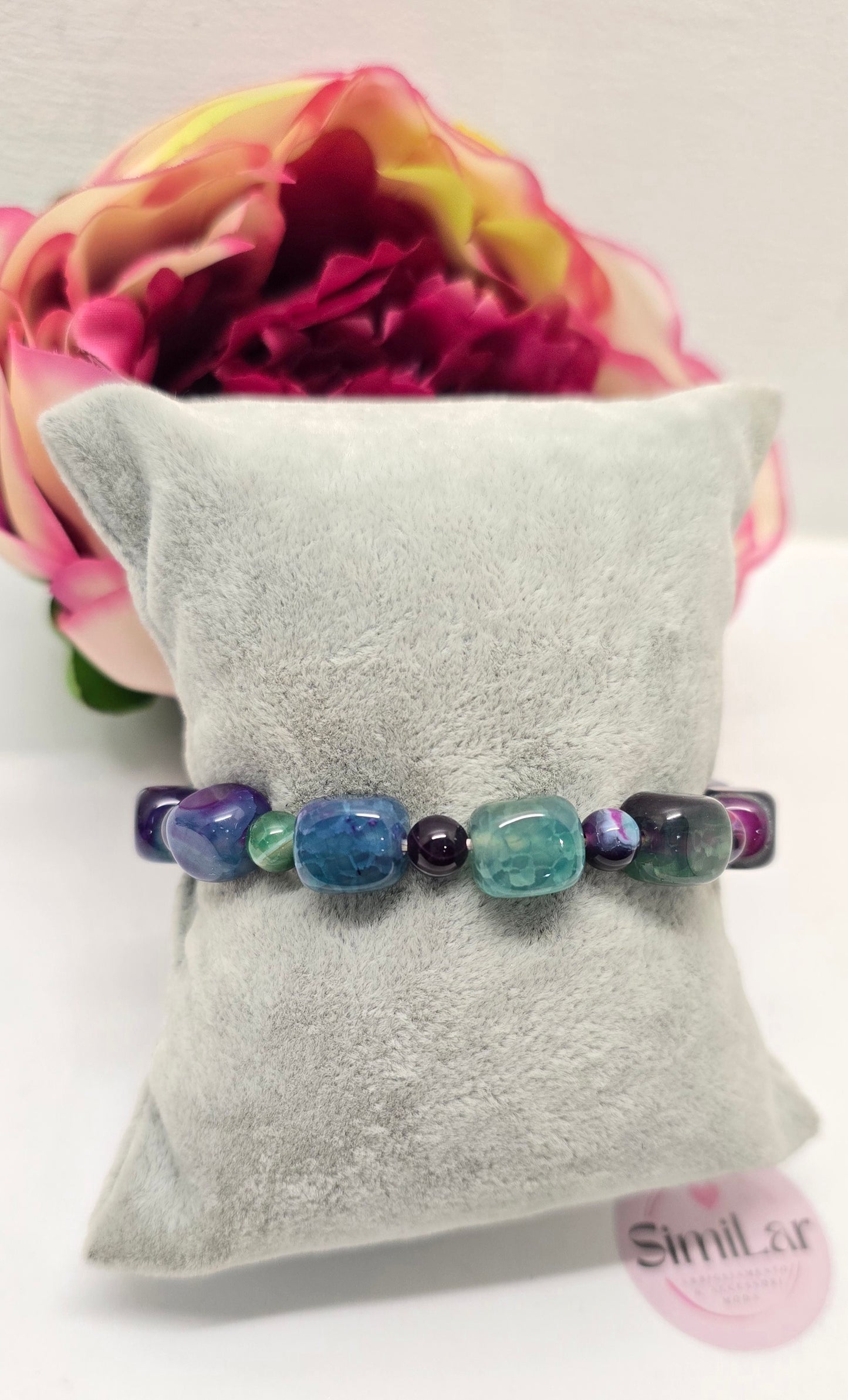 Bracciale Agate colorate