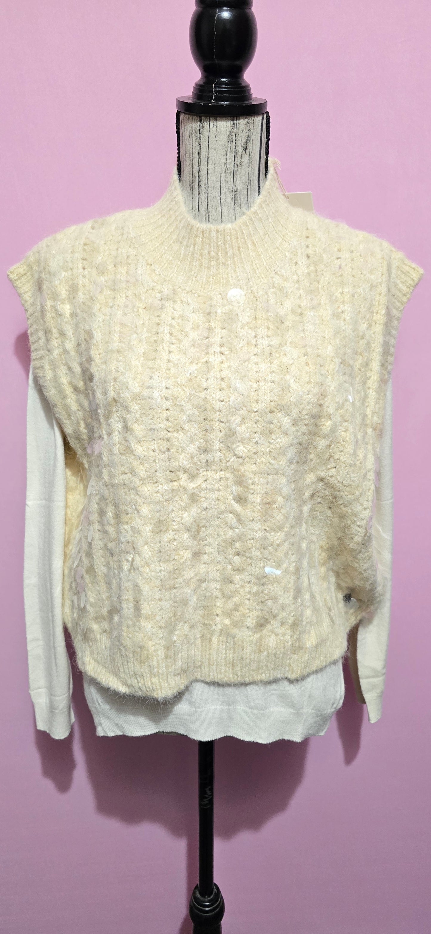 Gilet "Sparkle Cream"