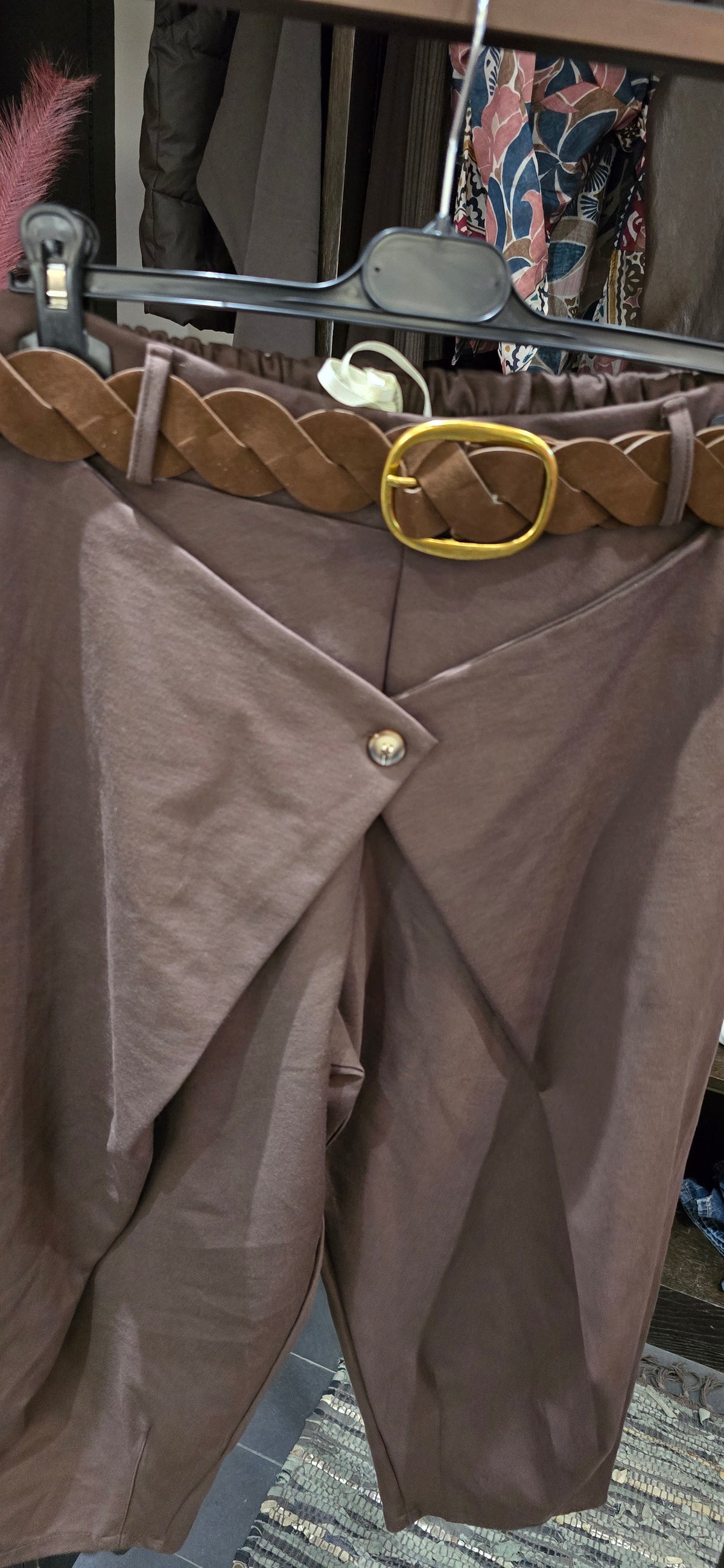 Pantalone punto milano con patta moro