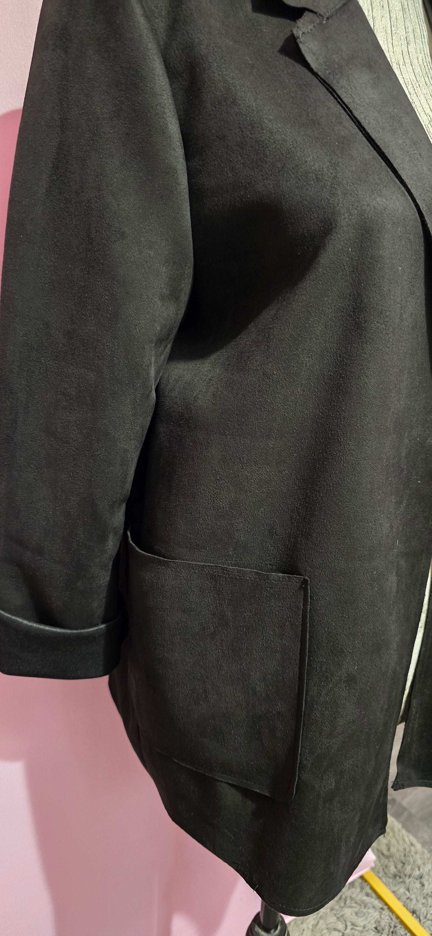 Blazer scamosciato nero