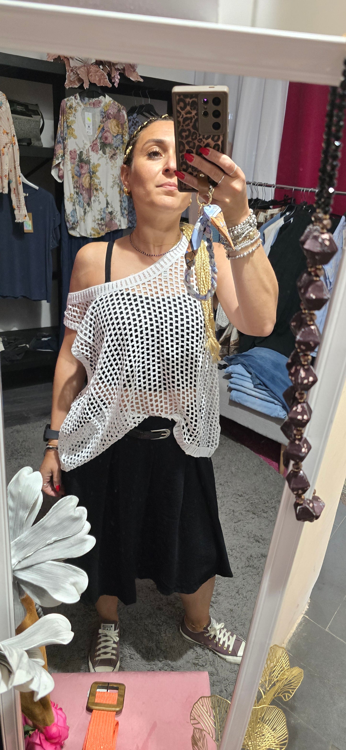Maglia a rete con top