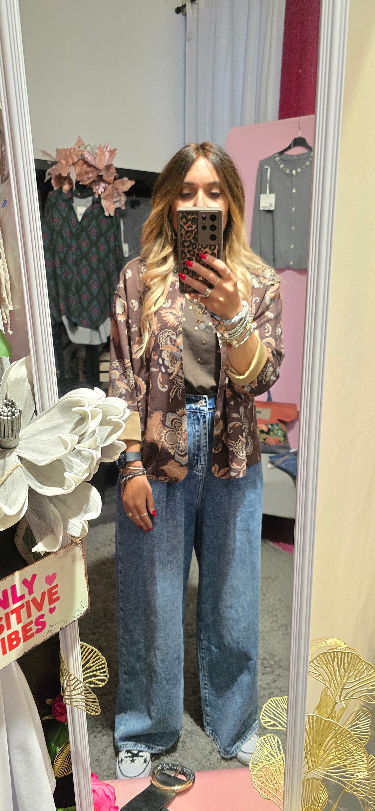 Blazer scamosciato fantasia moro