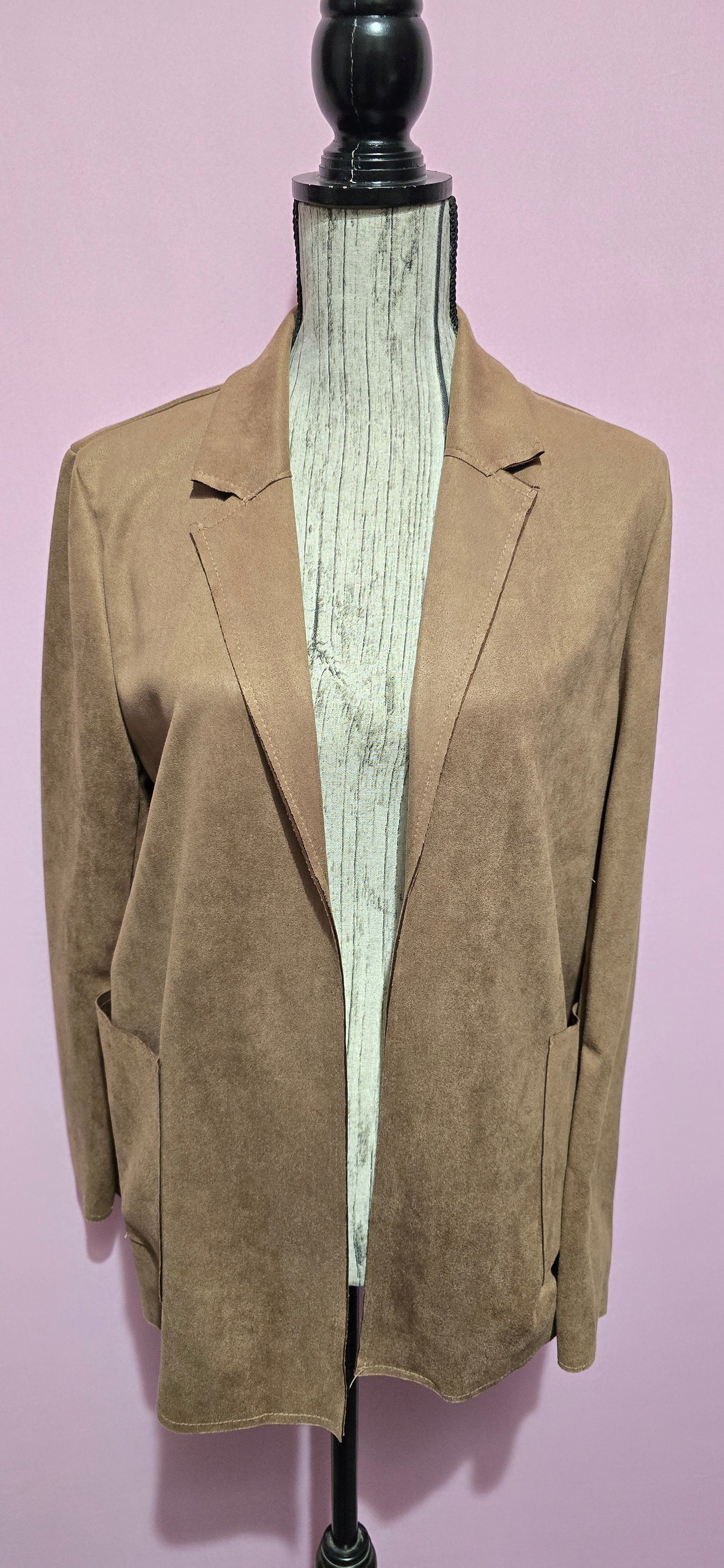 Blazer scamosciato camel