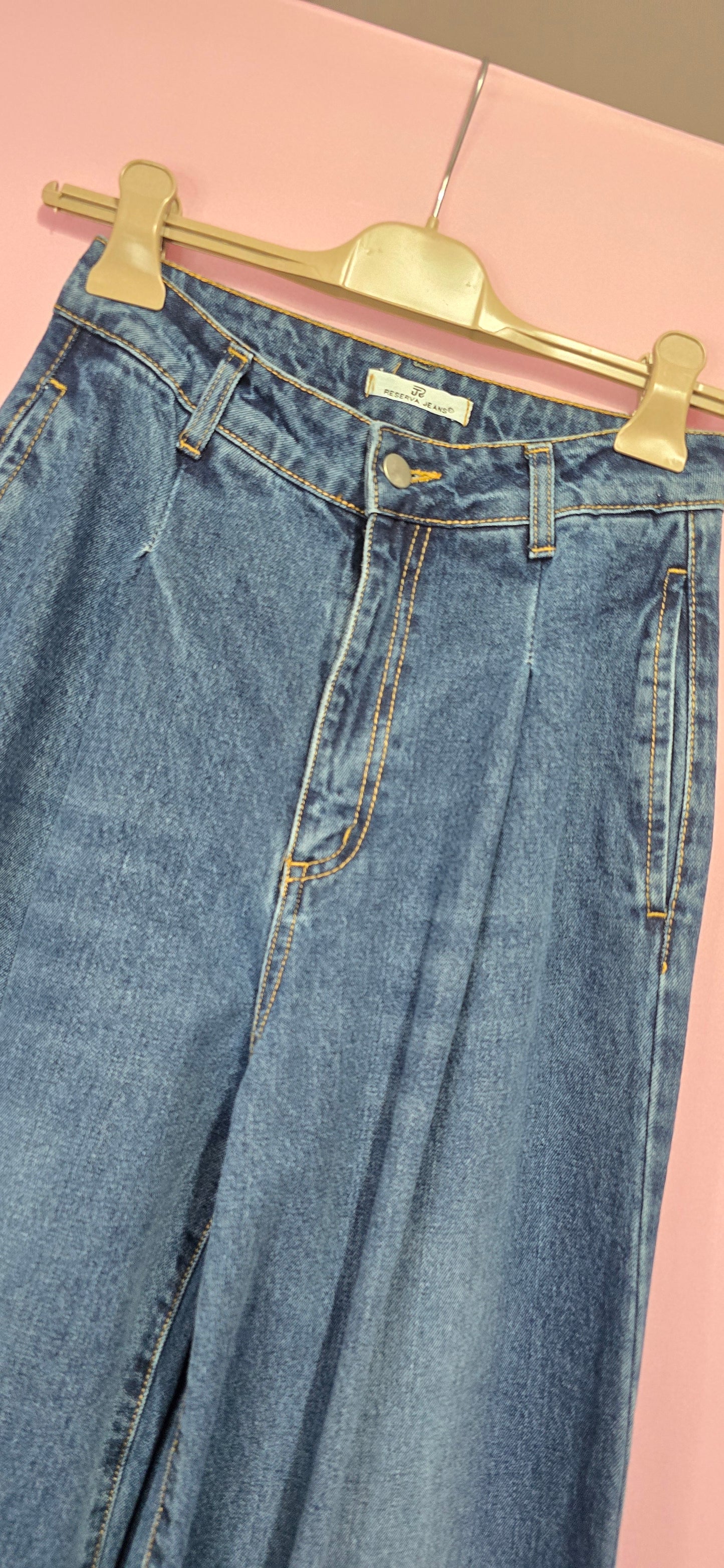 Jeans palazzo con pence