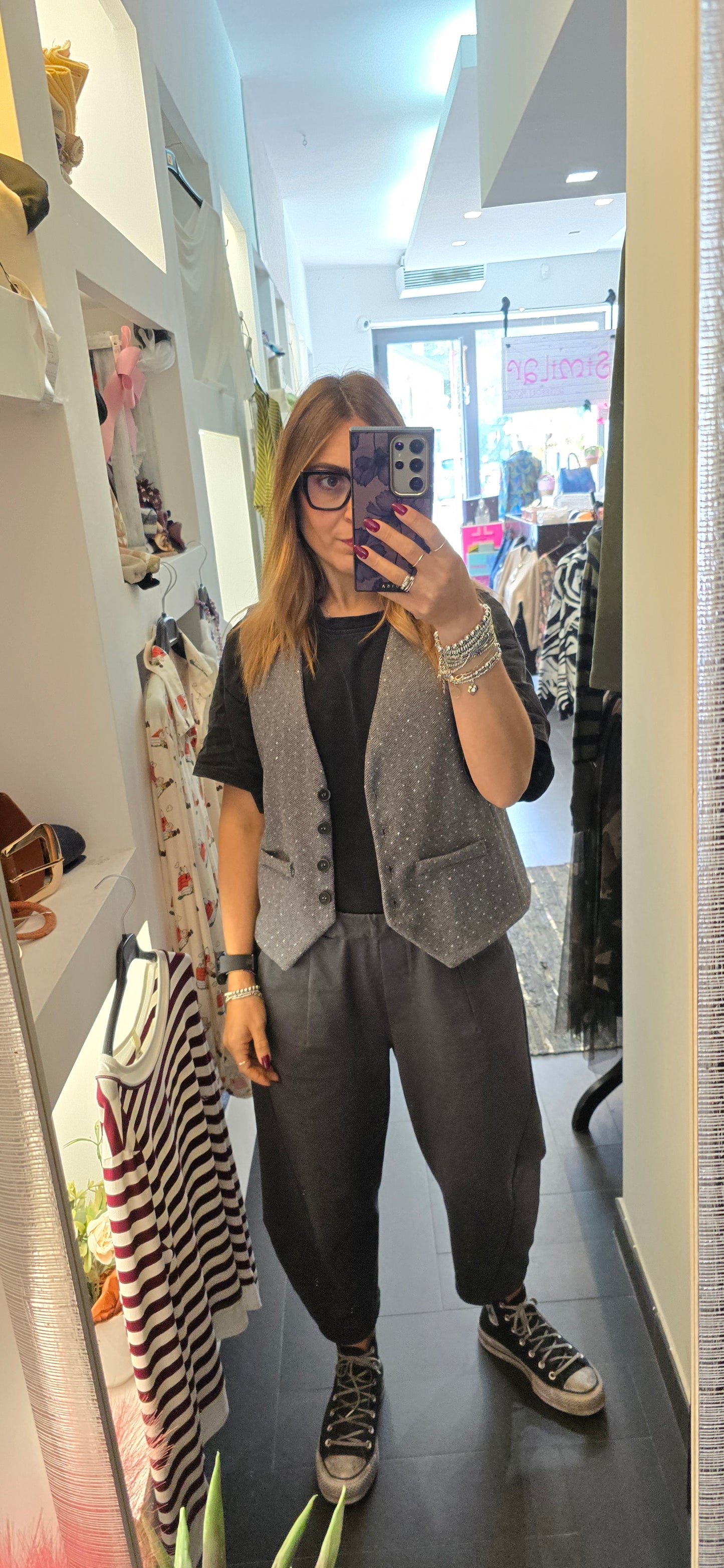 Gilet spazzolato grigio