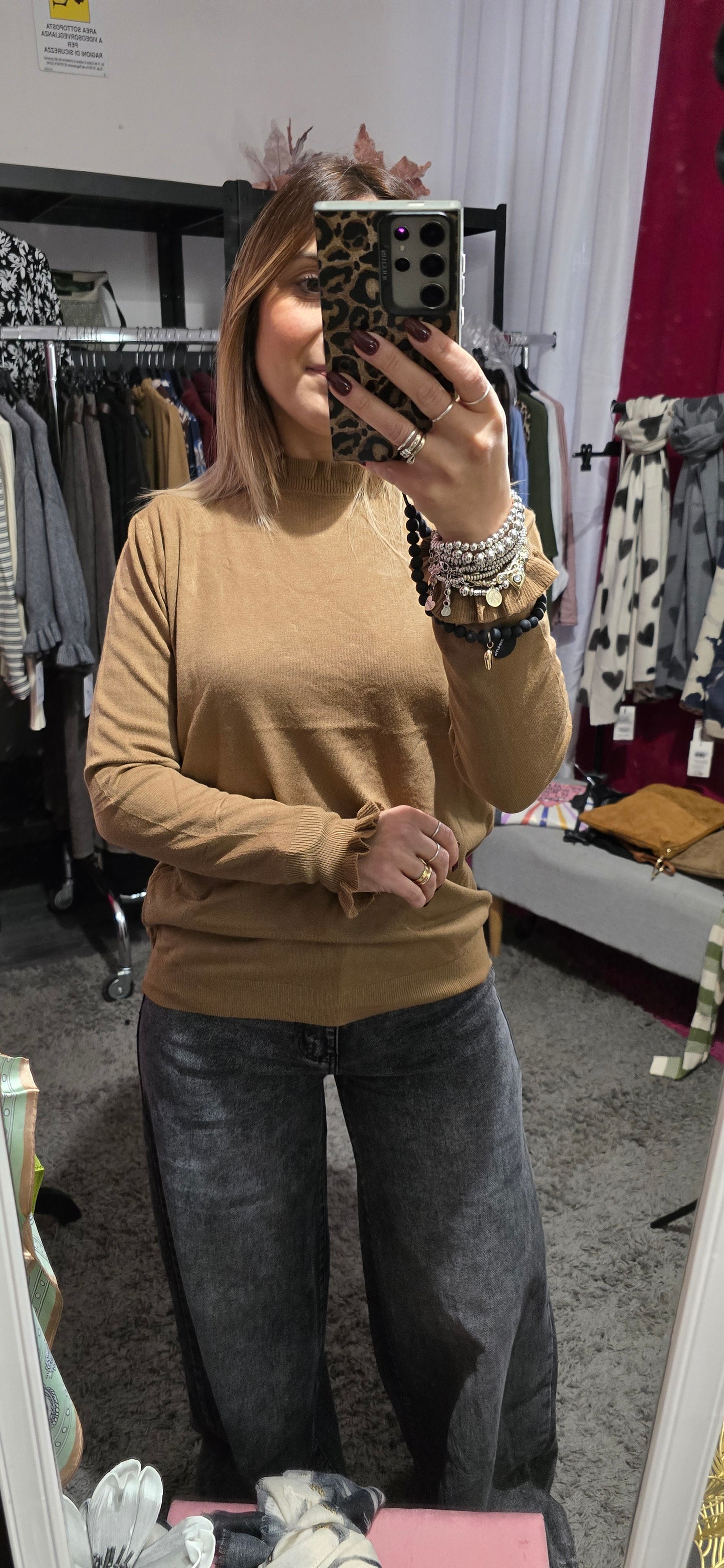 Lupetto voila' cuoio