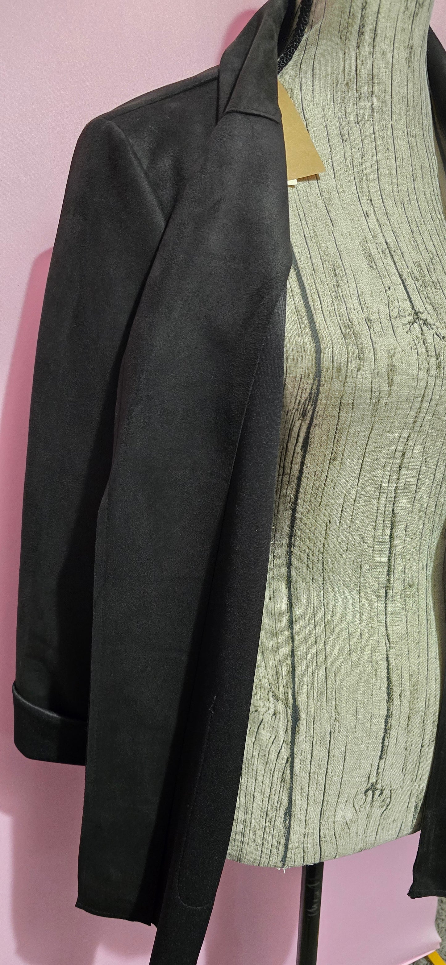 Blazer scamosciato nero