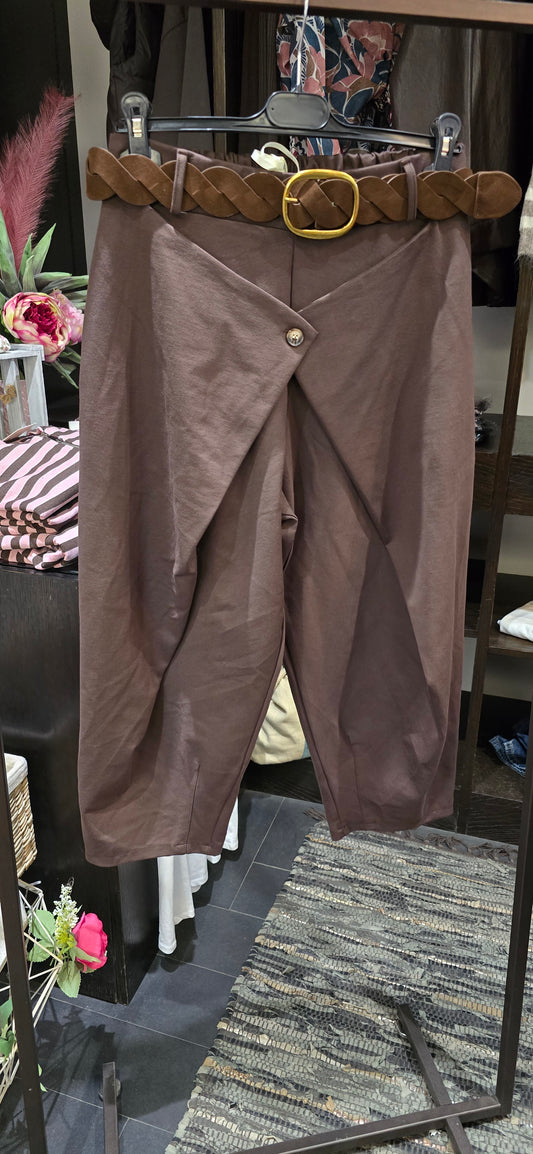 Pantalone punto milano con patta moro