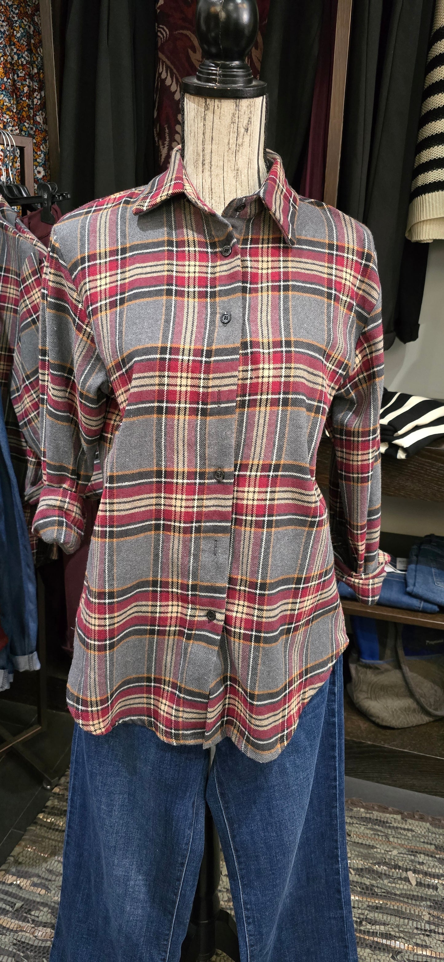 Camicia quadri grigia