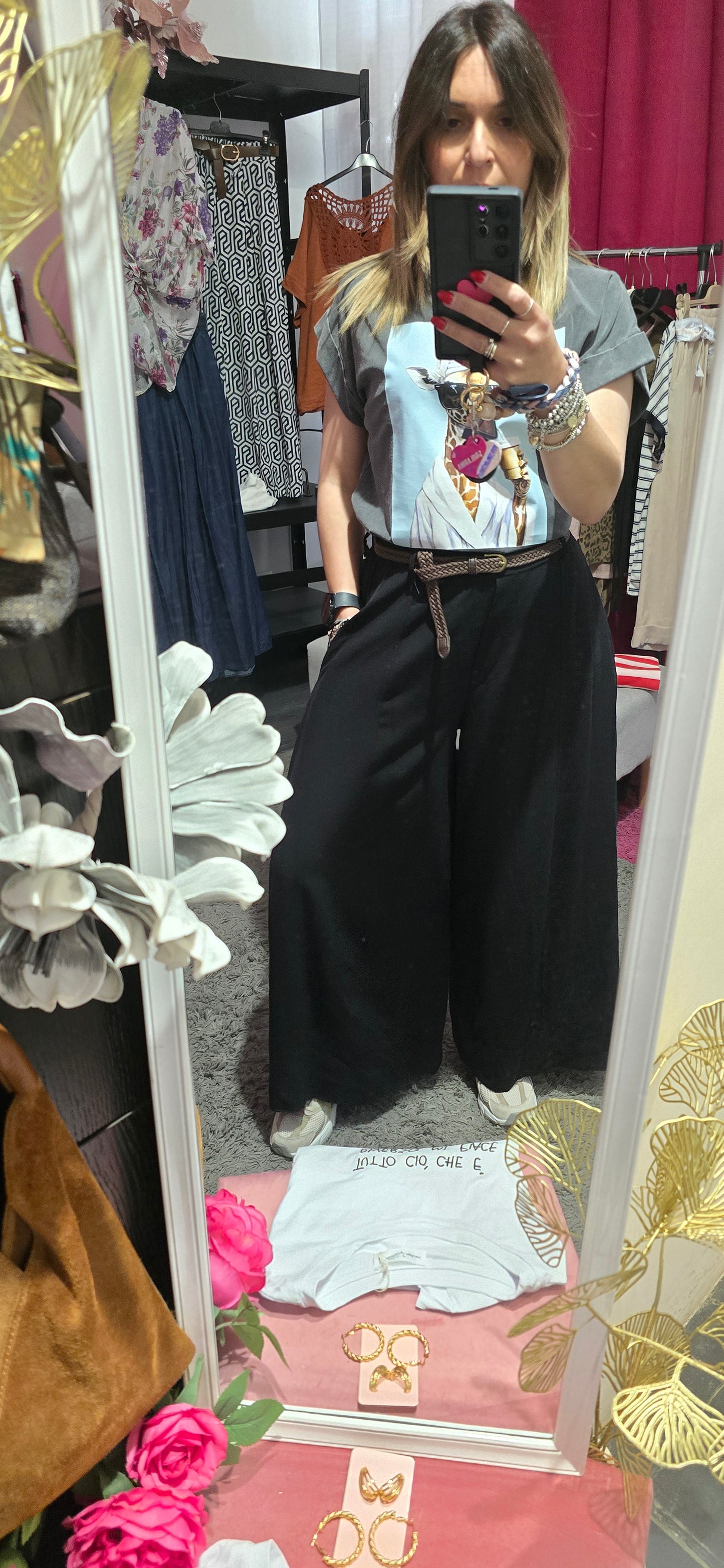 Pantalone cotone balloon  nero