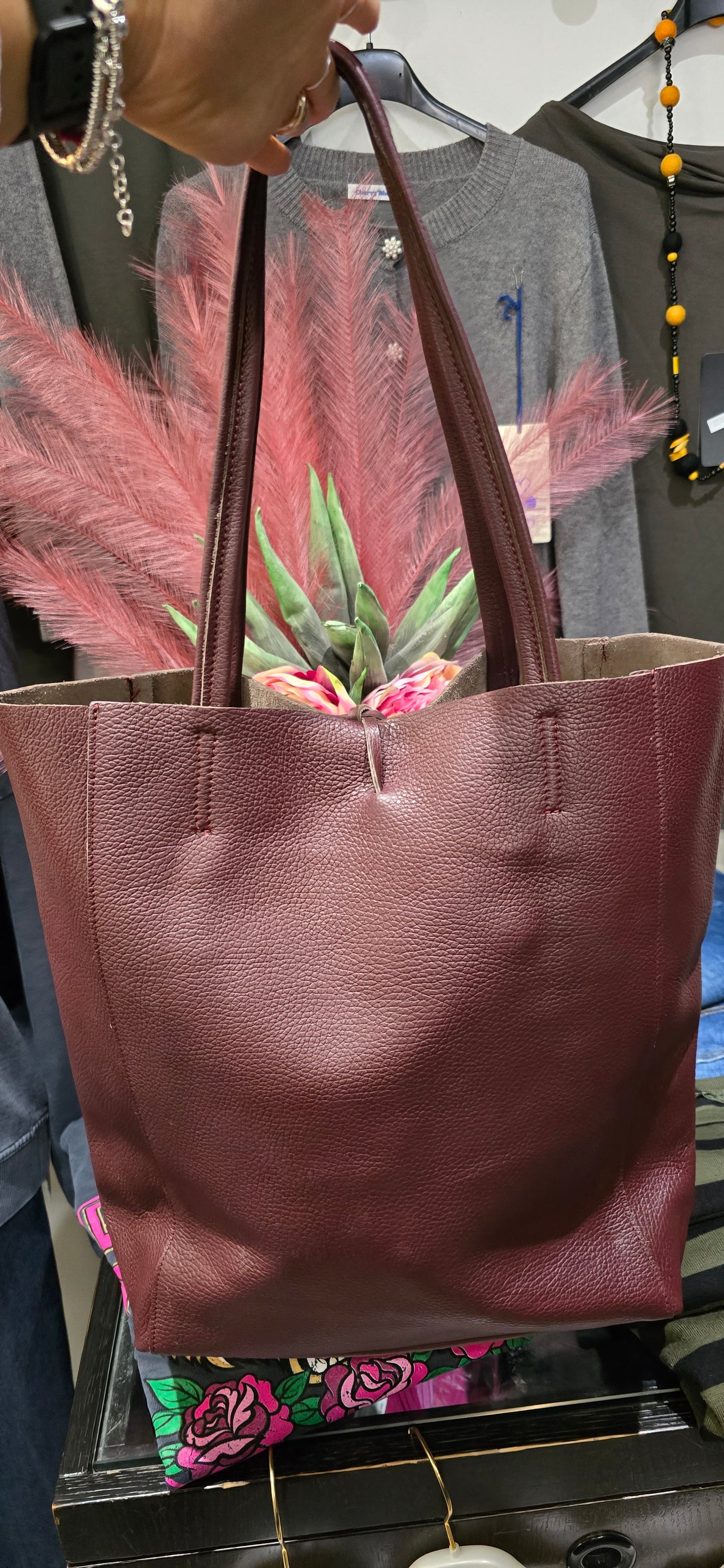 TOTE BAG KELLY Burgundy