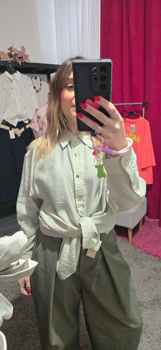 Camicia menta rayon