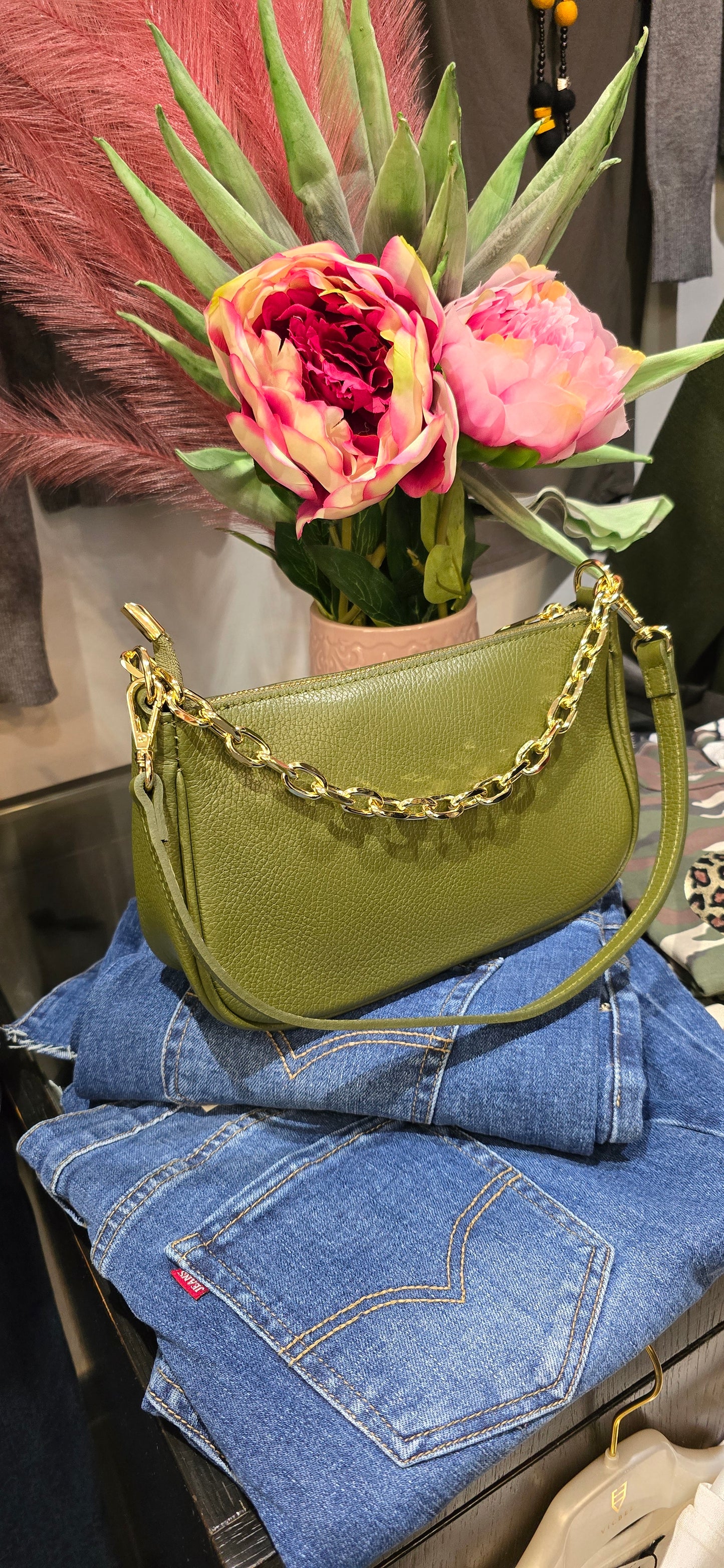 Borsa lunetta verde military