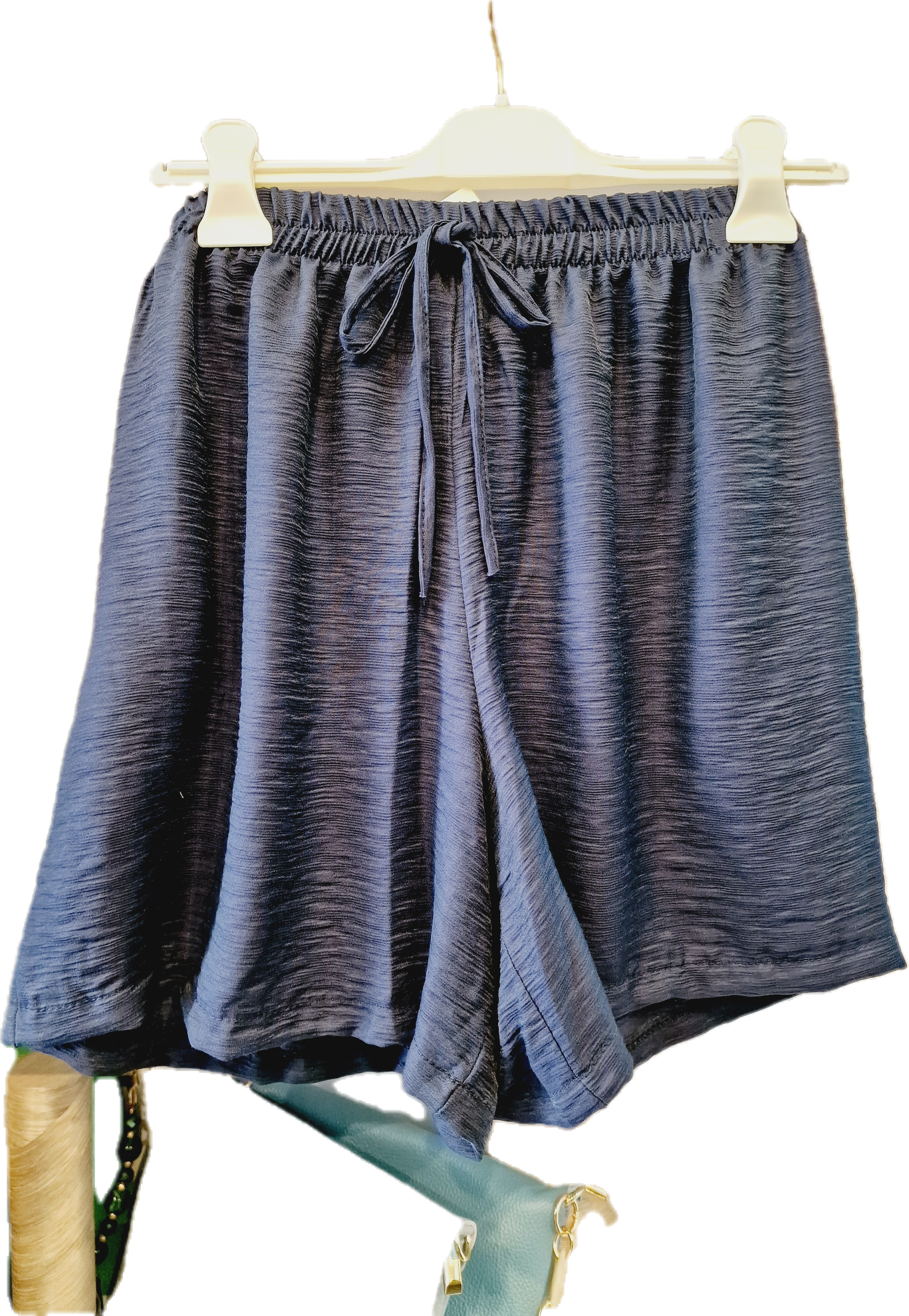 Short viscosa blu