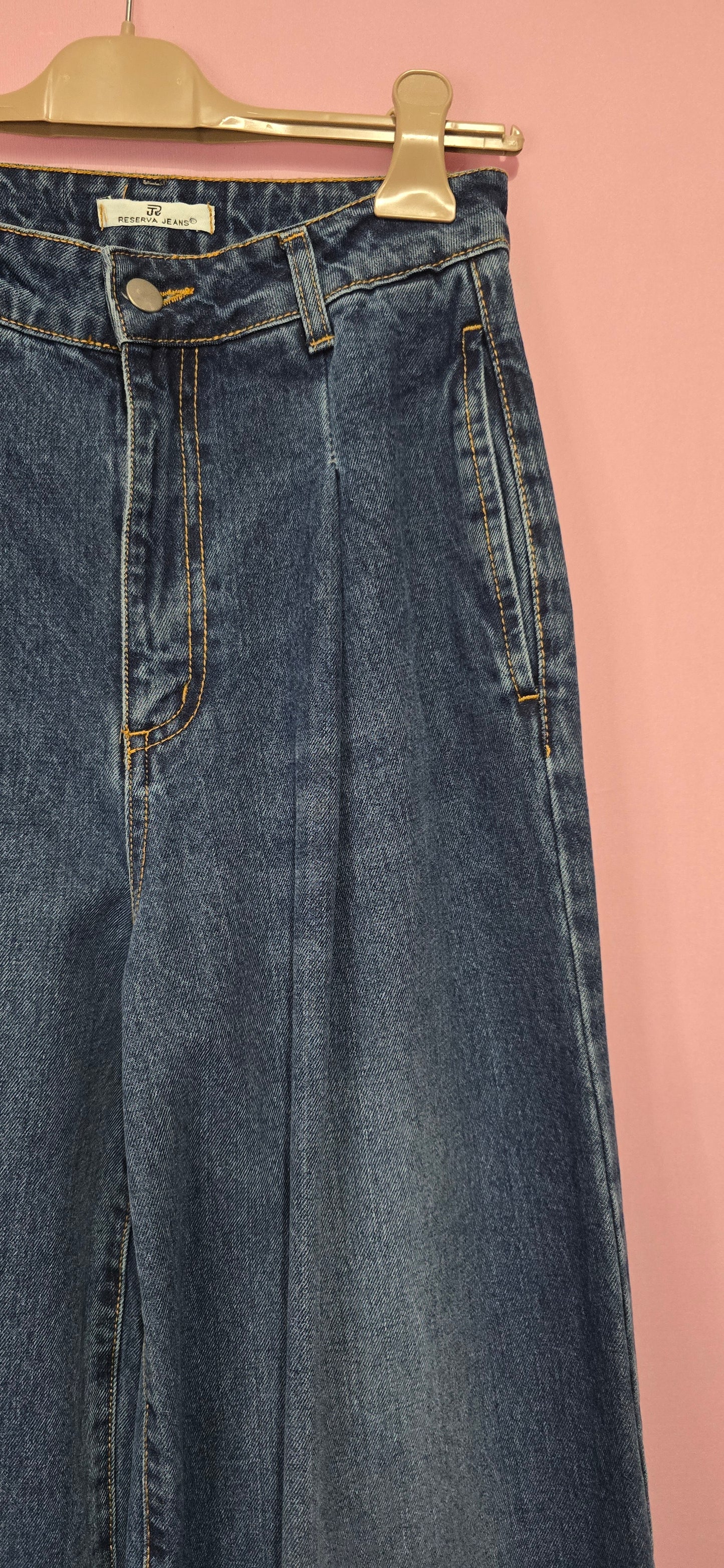 Jeans palazzo con pence