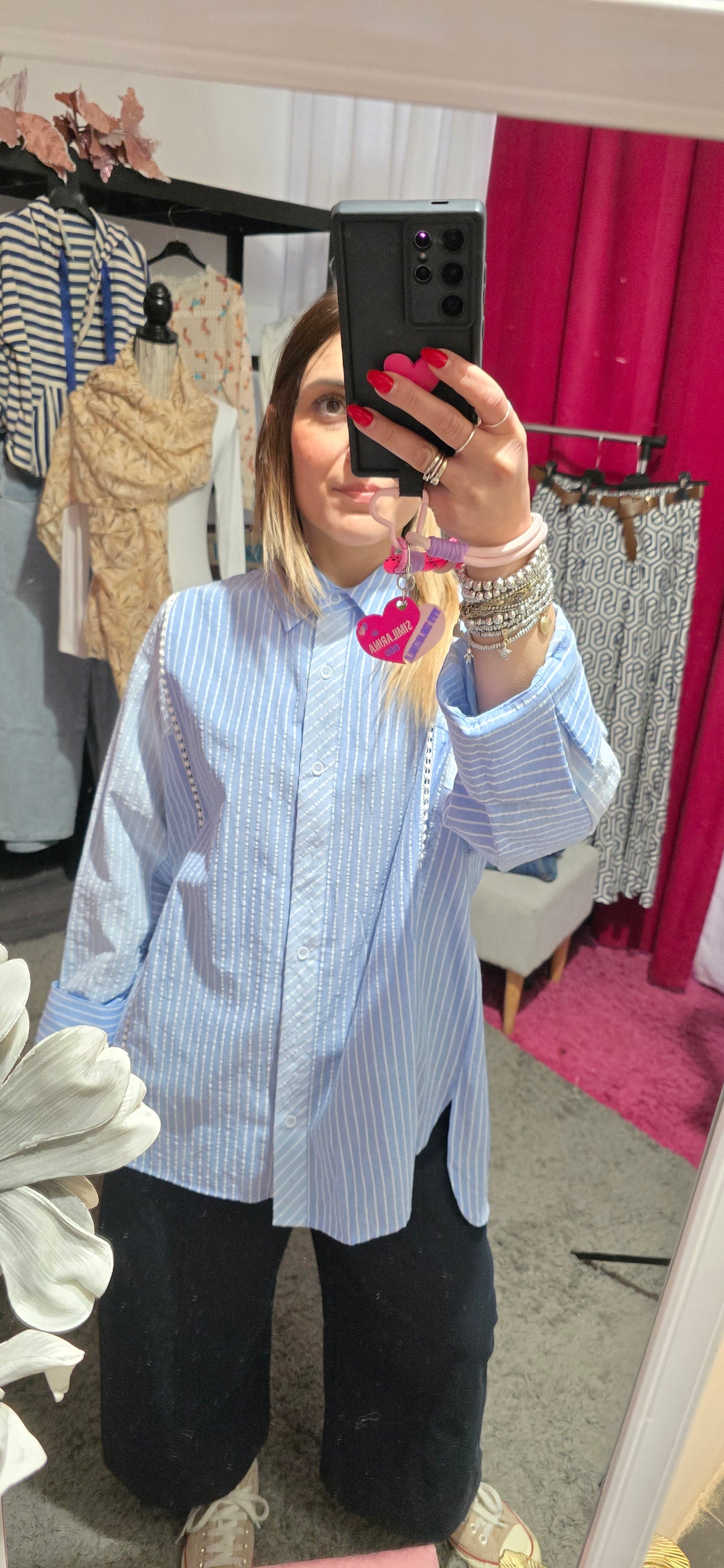 Camicia streghe celeste