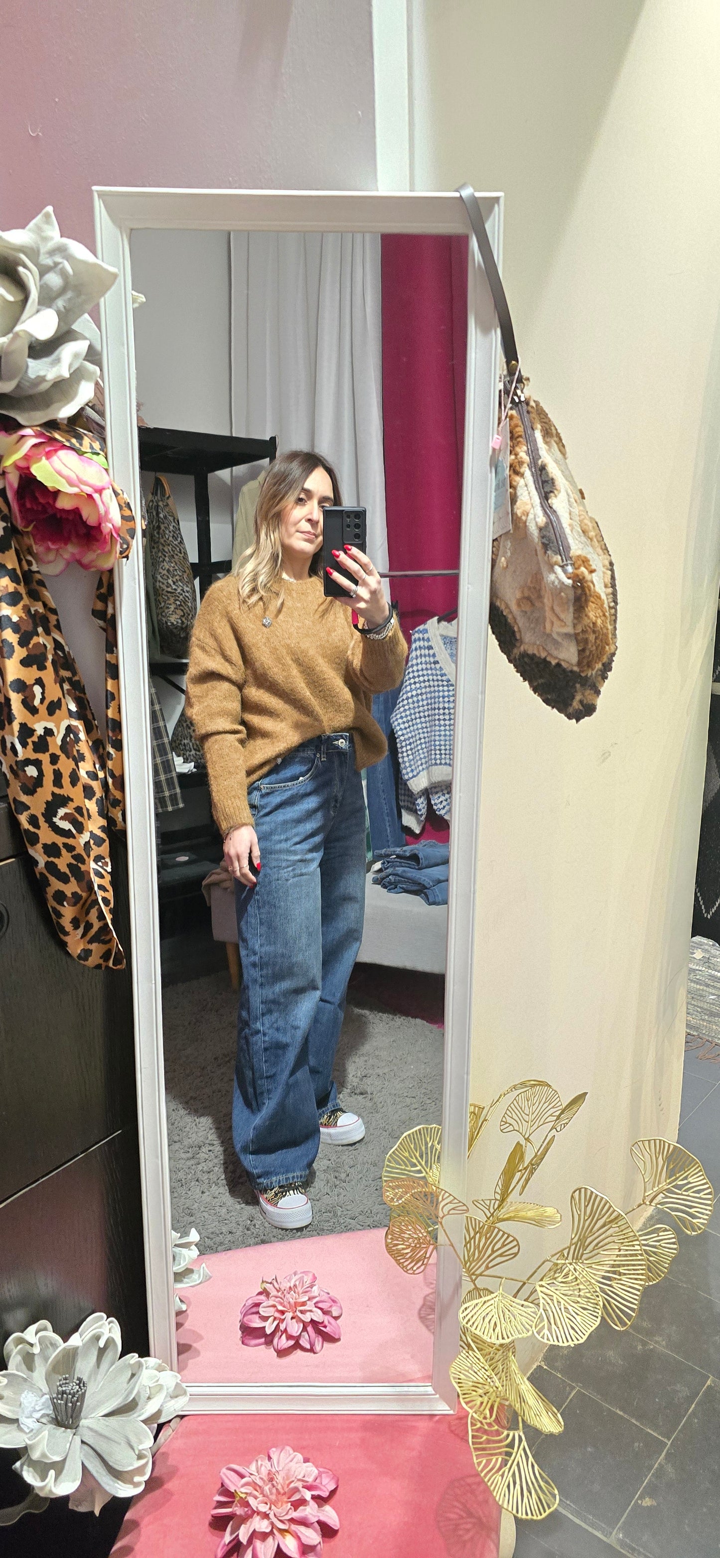 Jeans palazzo cuori