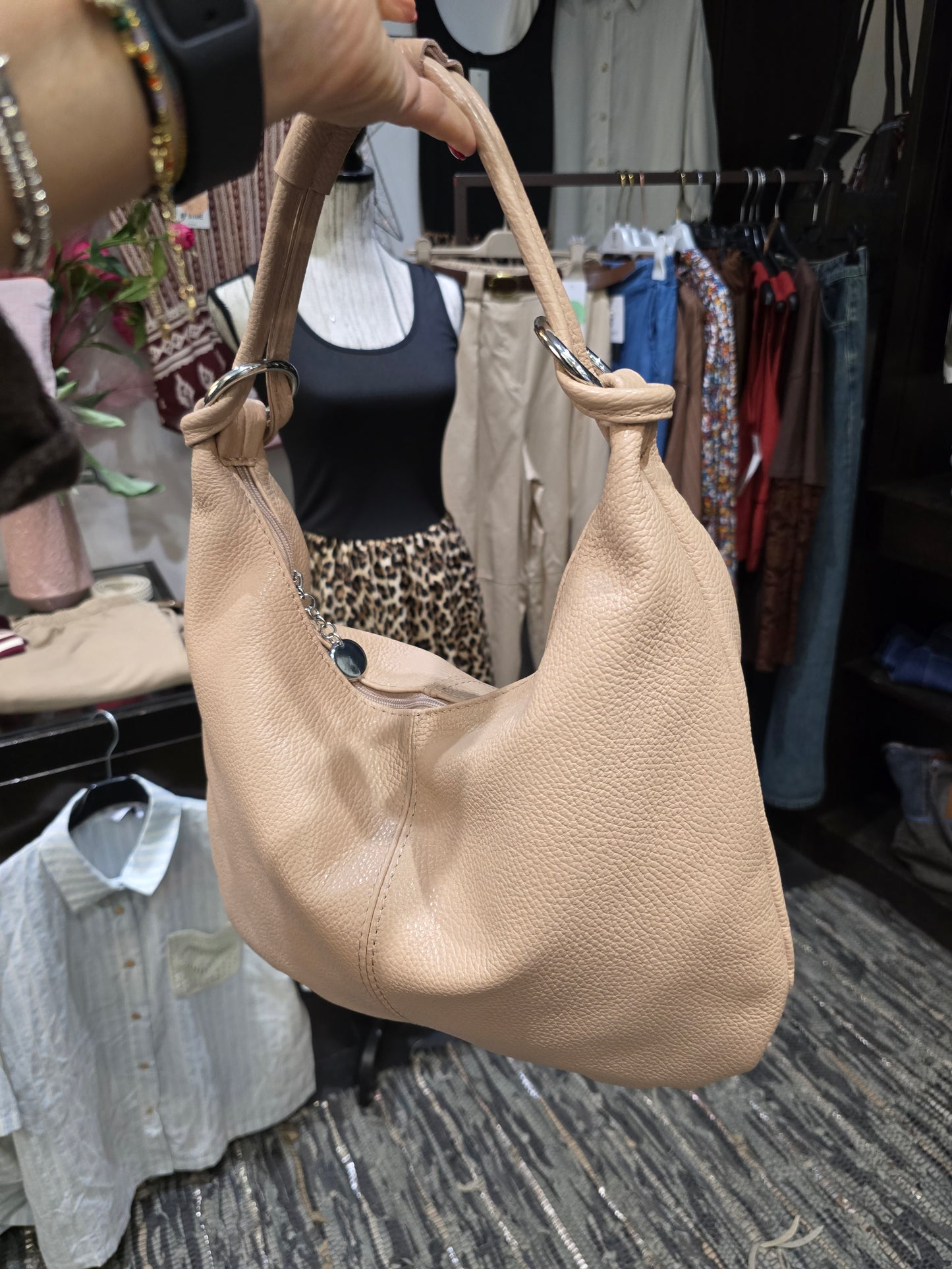 Borsa hobo cipria