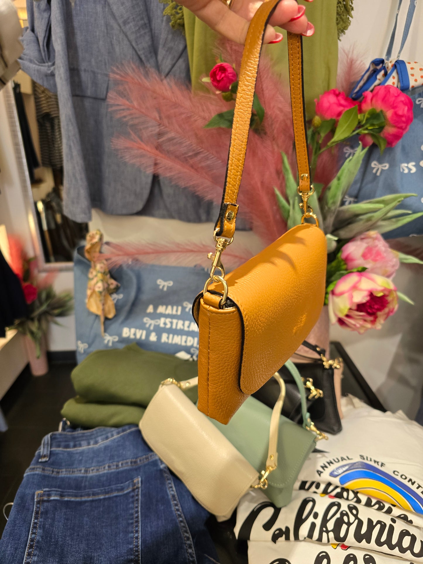 Mini bag cuoio