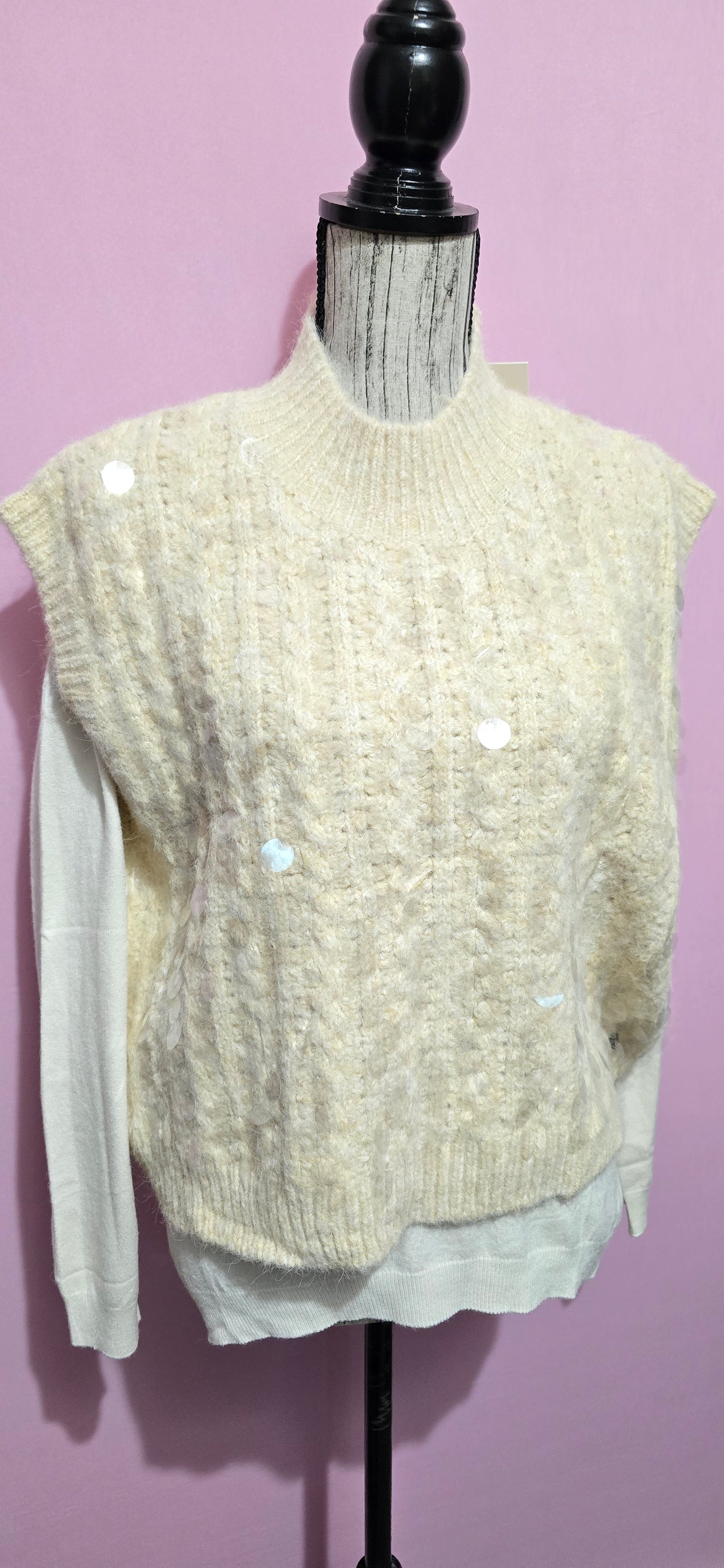 Gilet "Sparkle Cream"