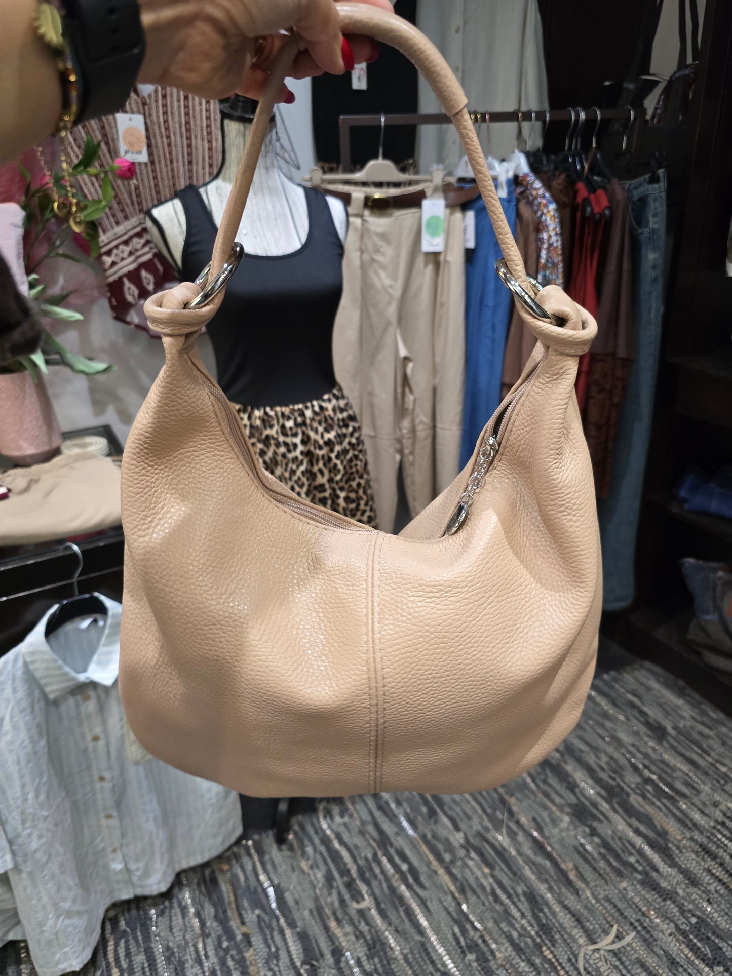 Borsa hobo cipria