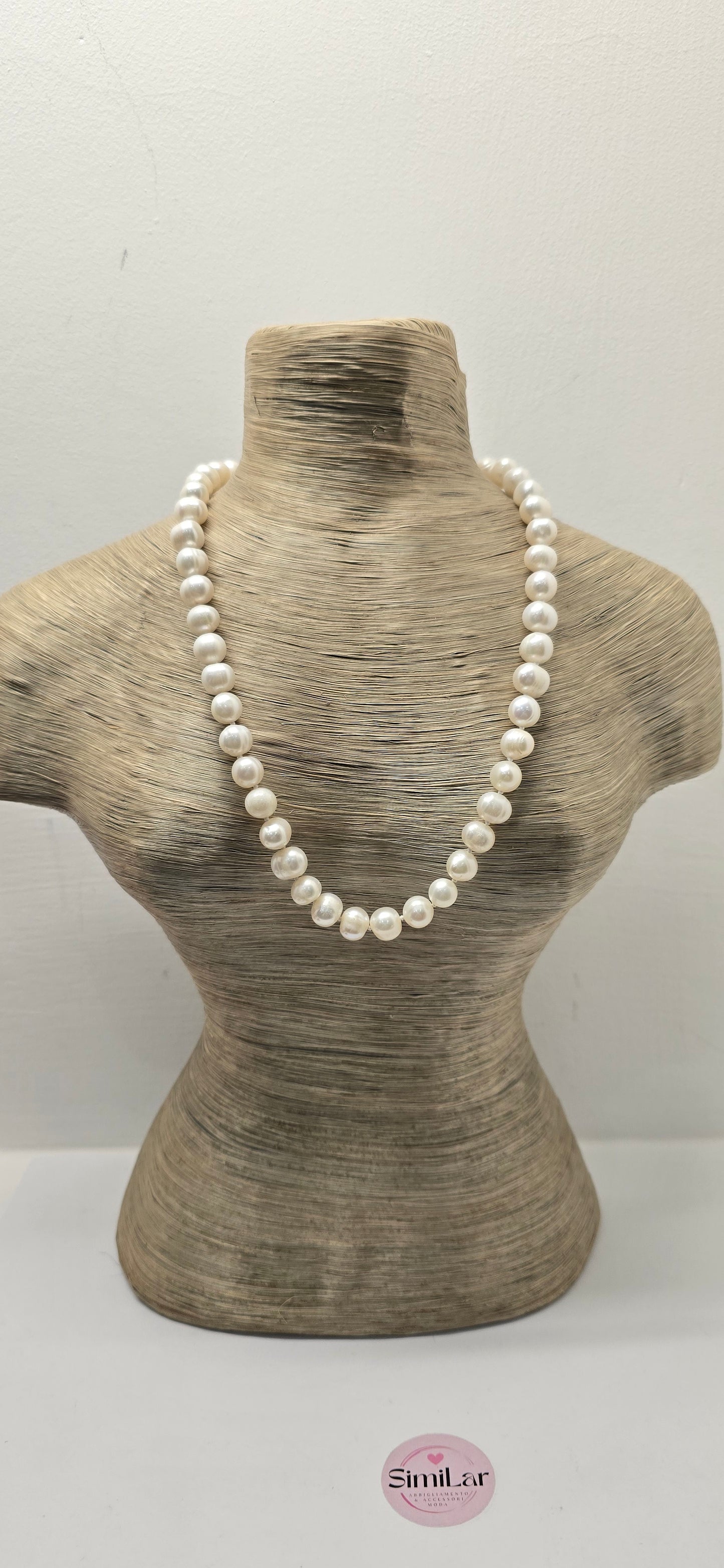 Girocollo perle di fiume bianca