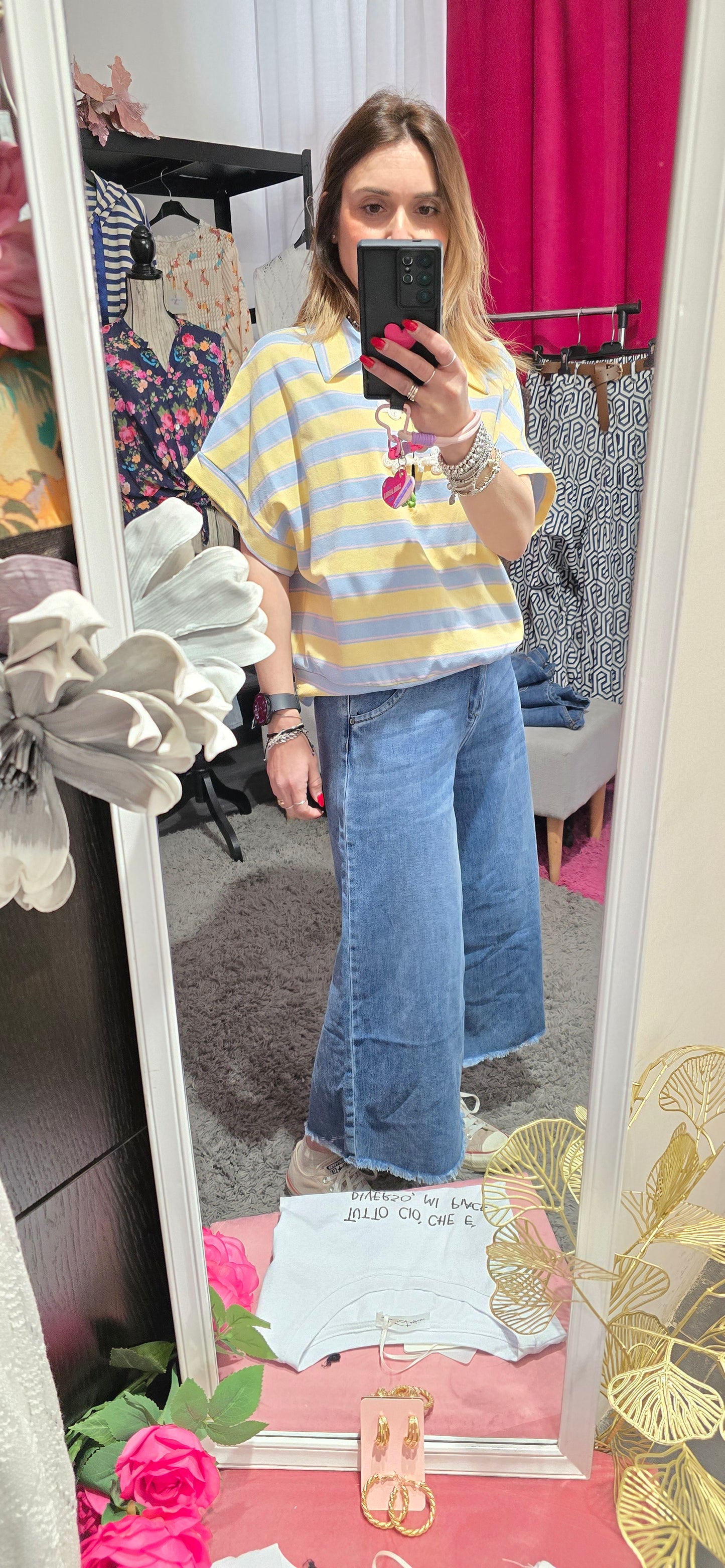 Jeans crop borbo sfrangiato