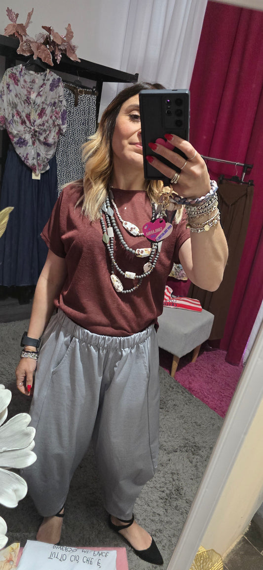 Maglia garzata bordeaux