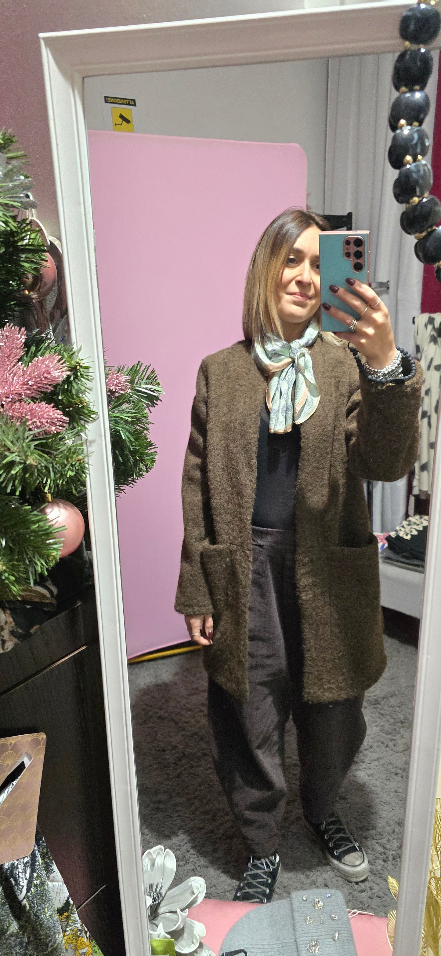 Cappotto aperto moro