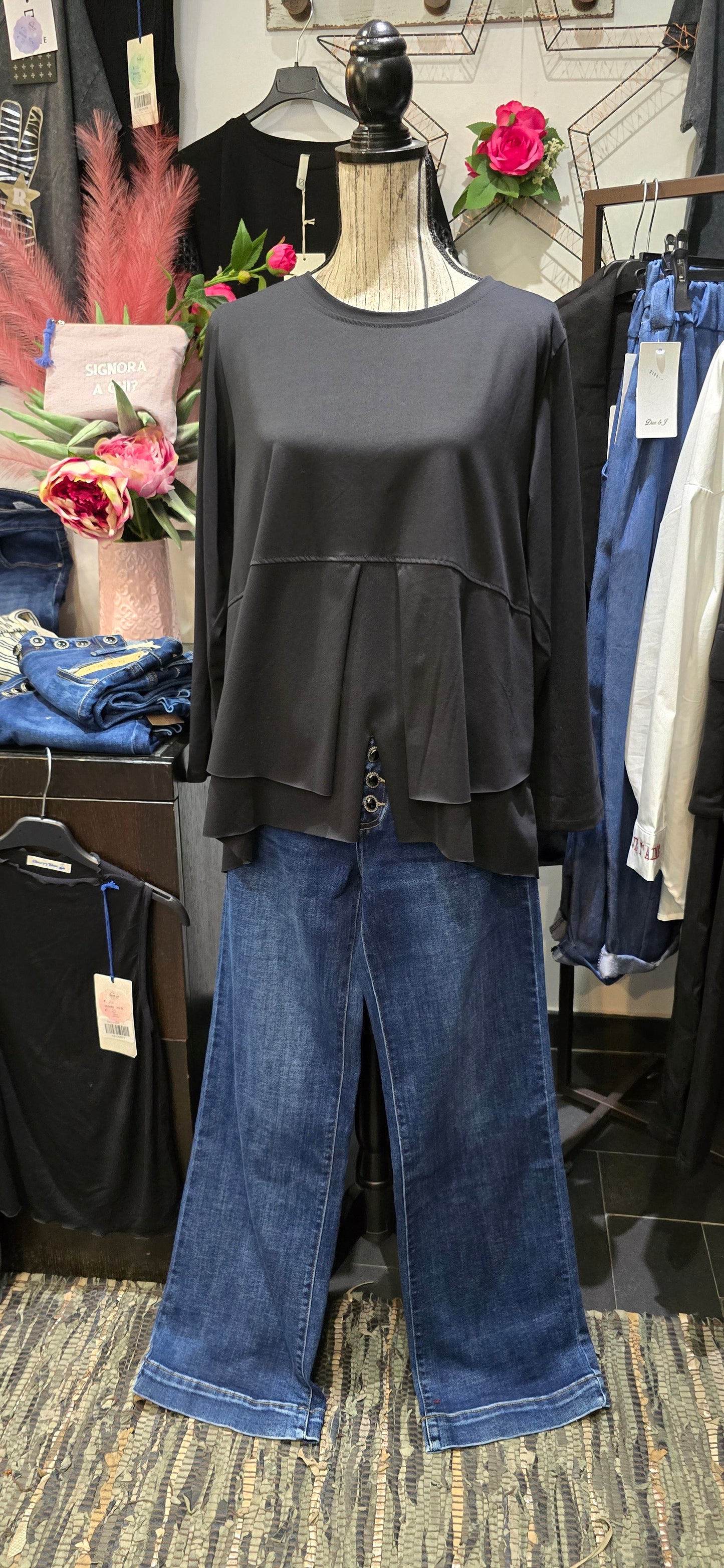 Maglia taglio vivo nera