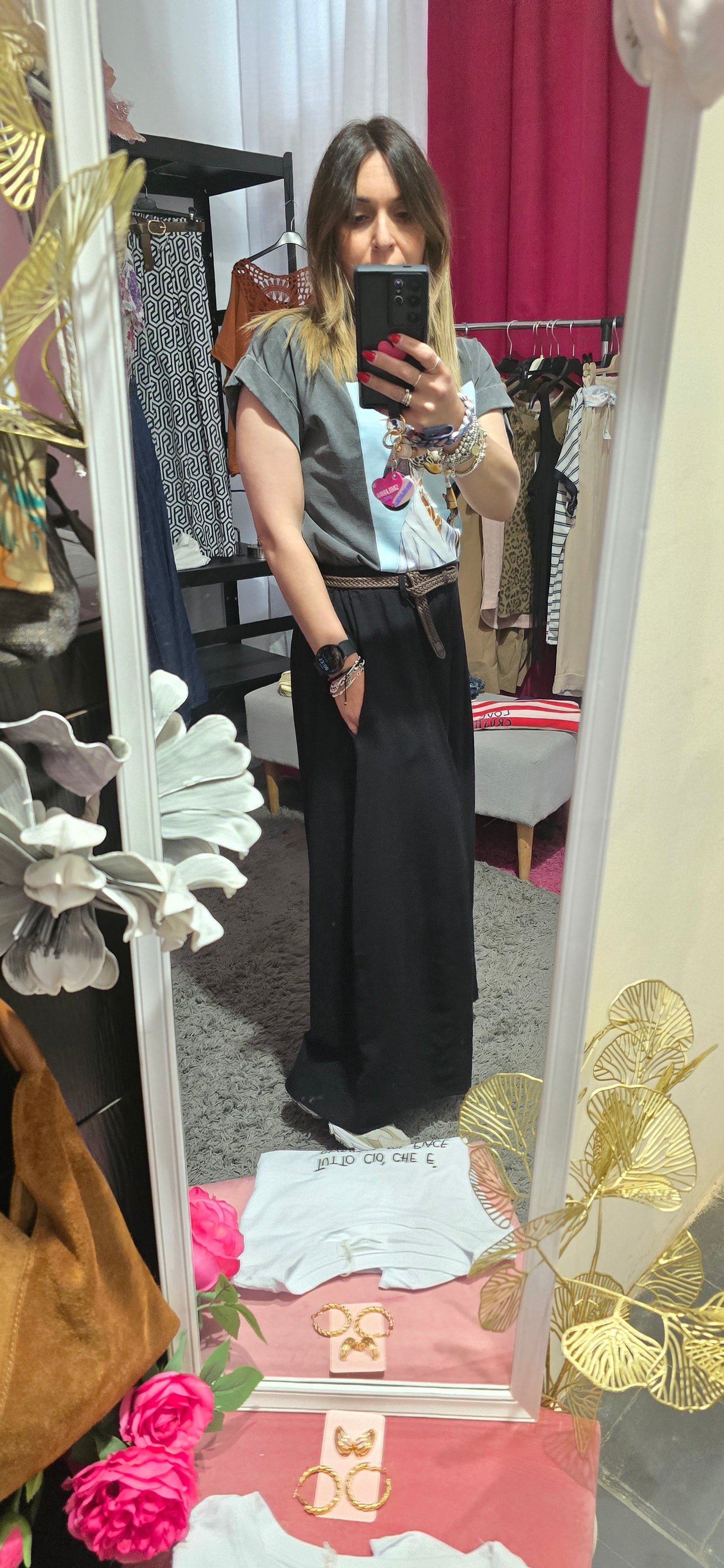 Pantalone cotone balloon  nero