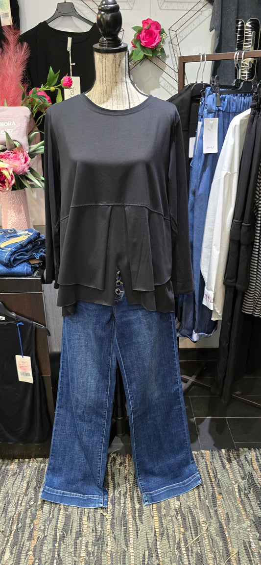 Maglia taglio vivo nera