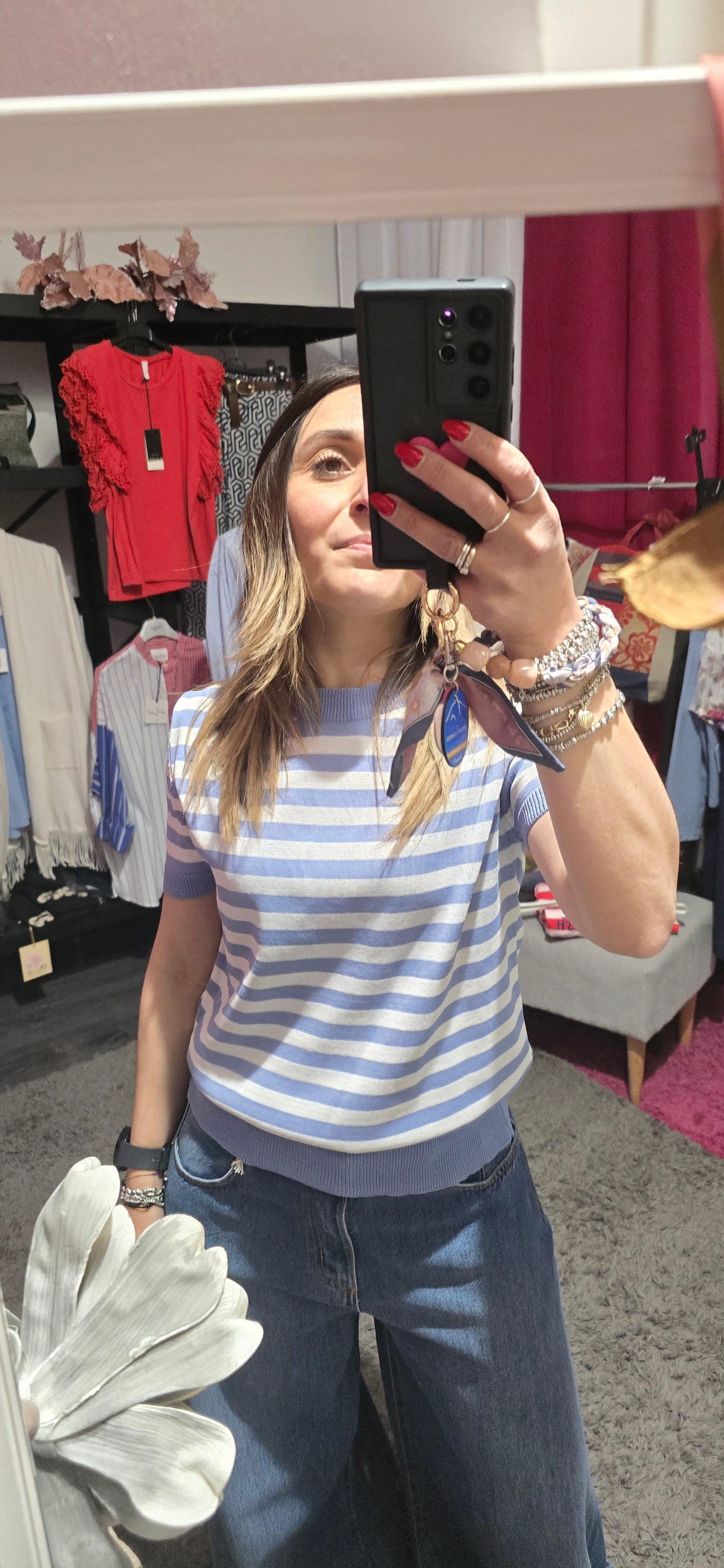 T shirt in filo righe