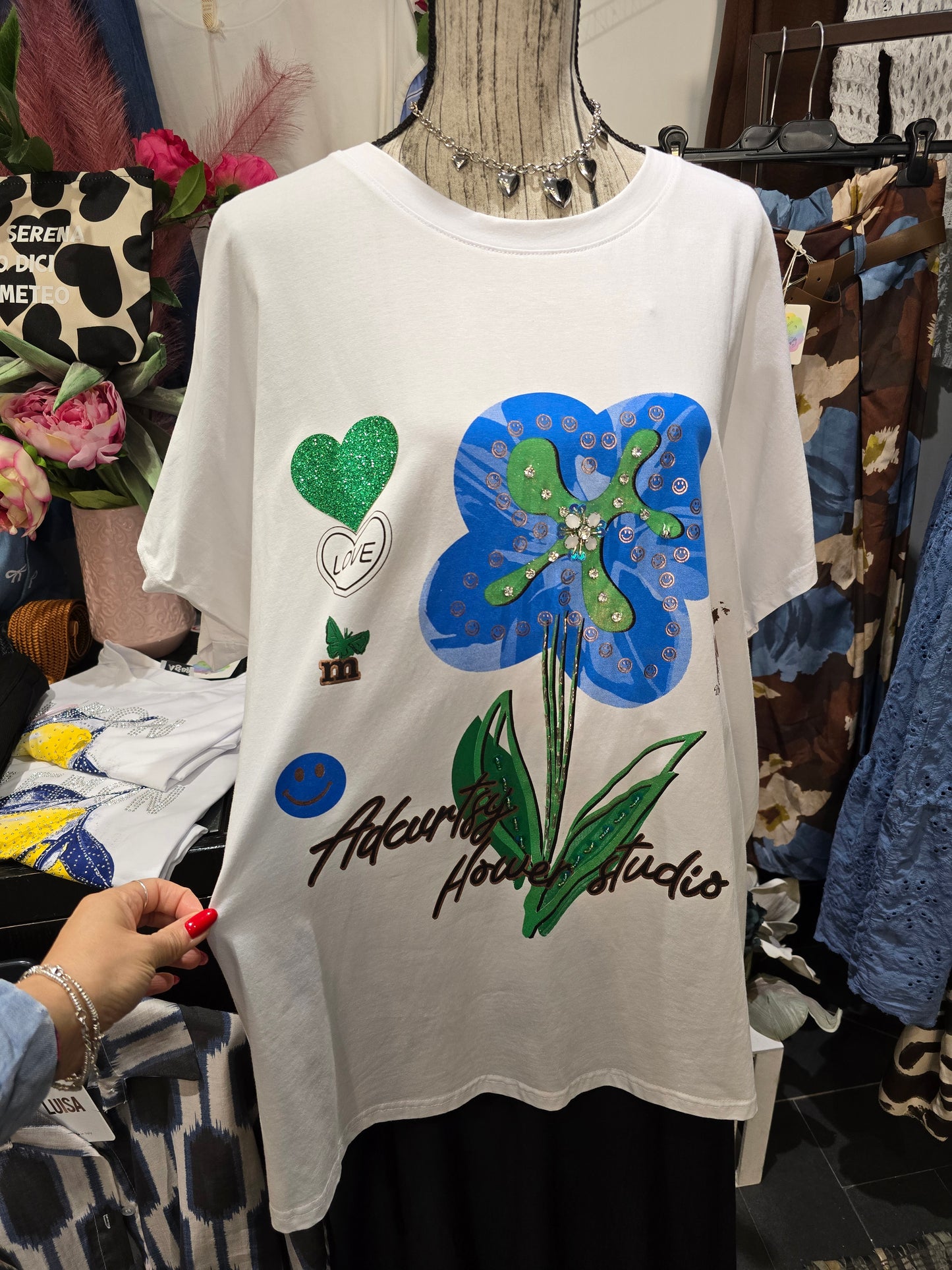 T shirt maxi fiore