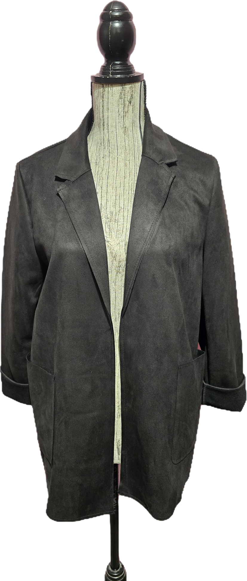 Blazer scamosciato nero