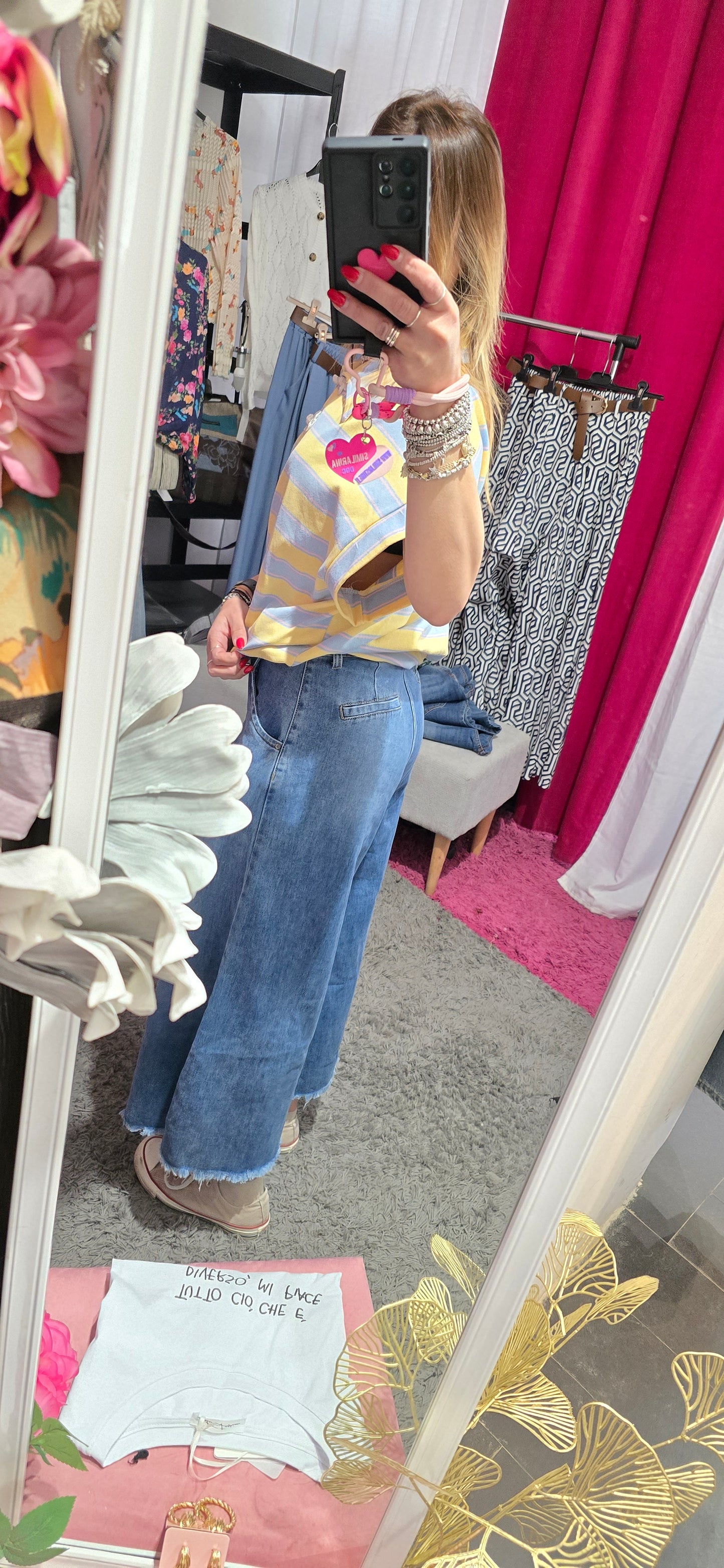 Jeans crop borbo sfrangiato