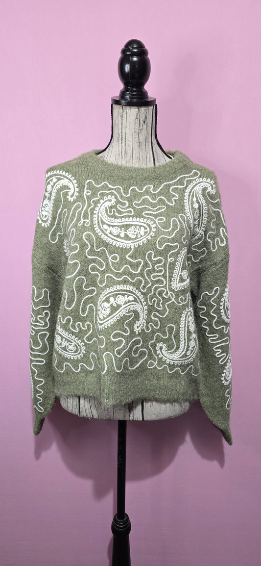 Pull decorazione verde