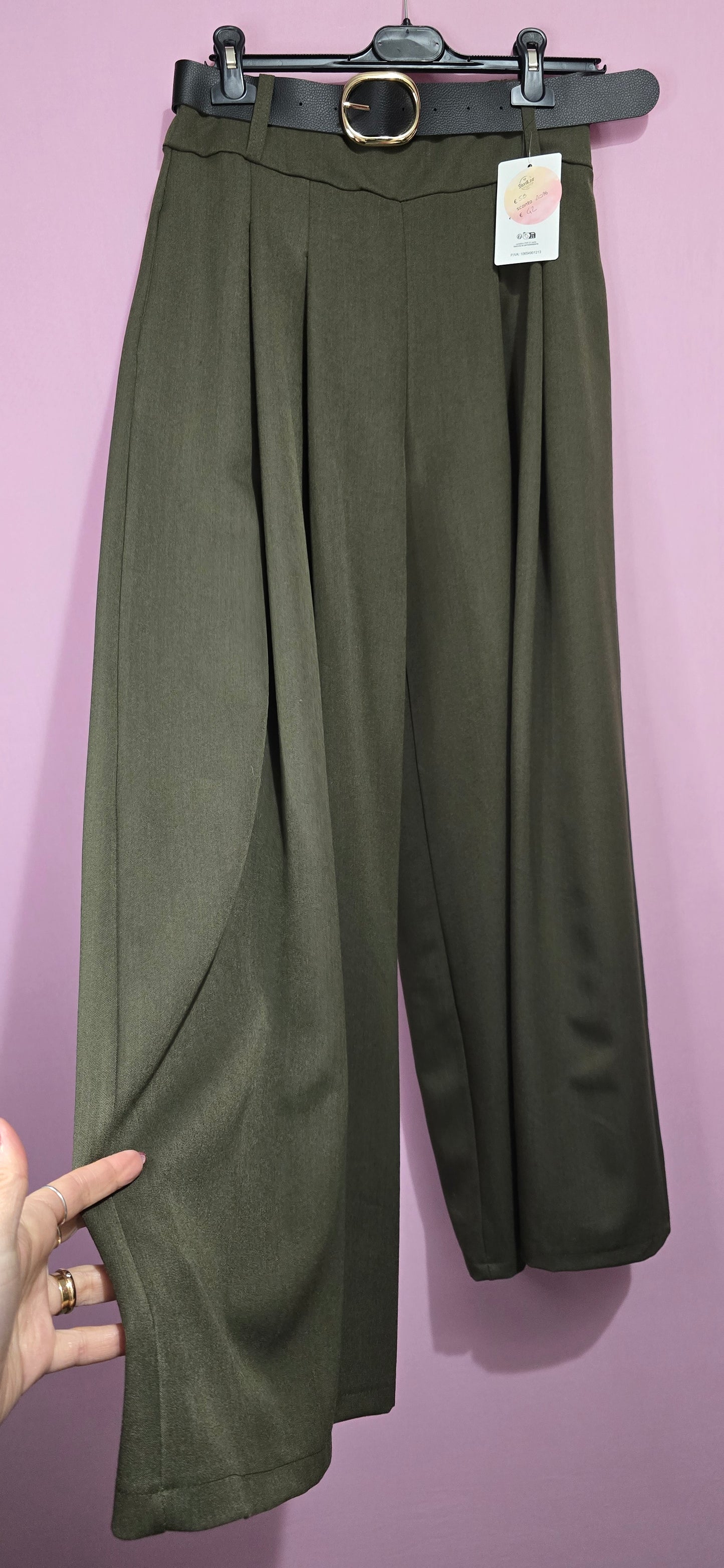 Pantalone palazzo verde